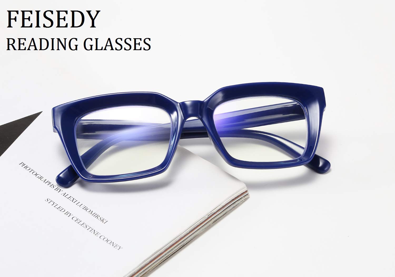 Foto 3 pulgar | Gafas De Lectura Feisedy Square Blue Light Blocking B2479 1.75x - Venta Internacional.
