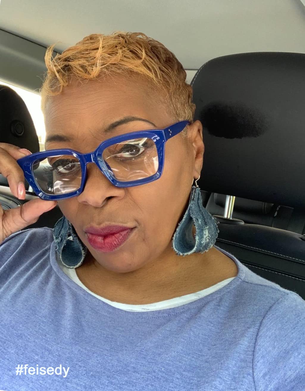 Foto 4 pulgar | Gafas De Lectura Feisedy Square Blue Light Blocking B2479 1.75x - Venta Internacional.