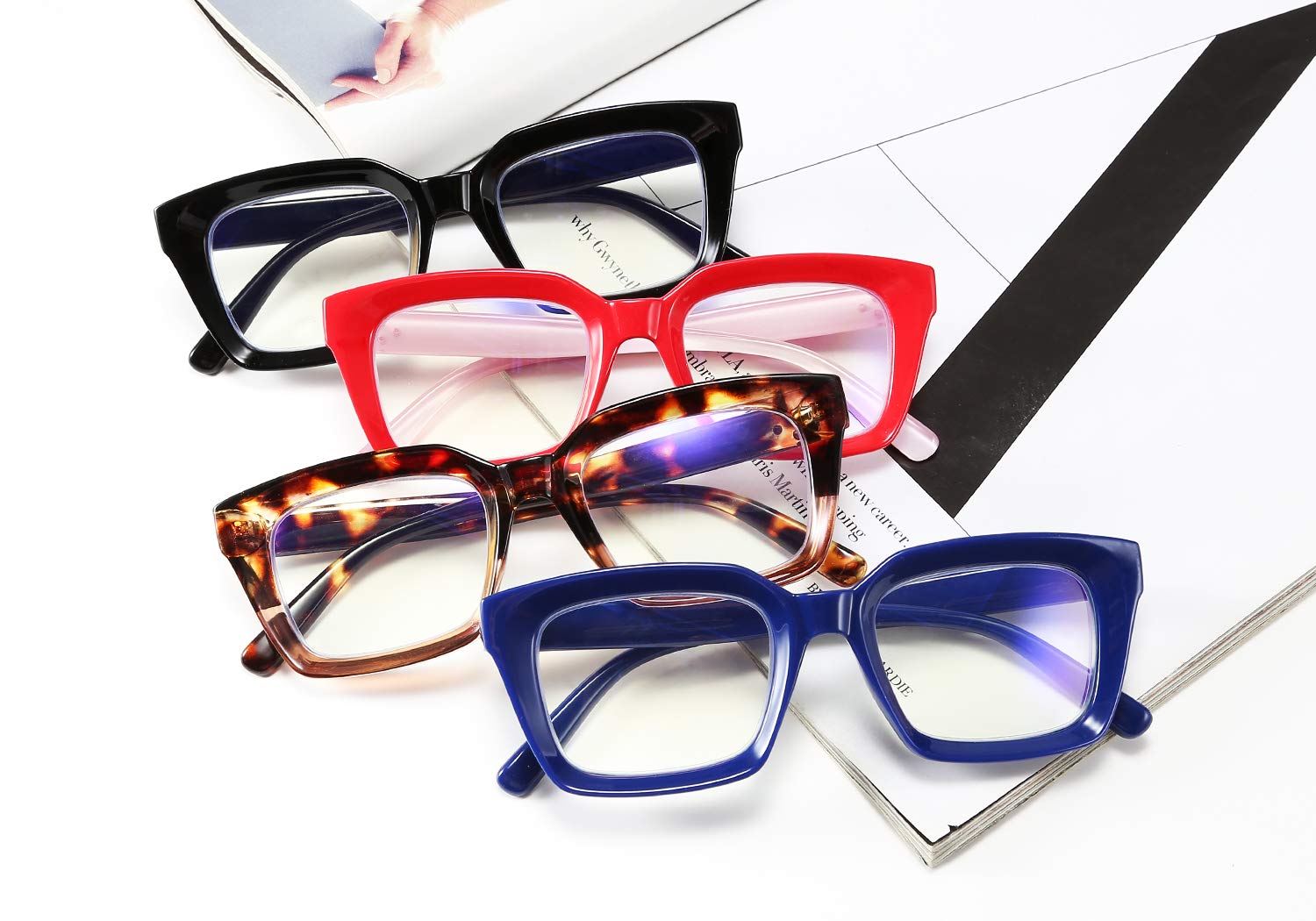 Foto 8 pulgar | Gafas De Lectura Feisedy Square Blue Light Blocking B2479 1.75x - Venta Internacional.