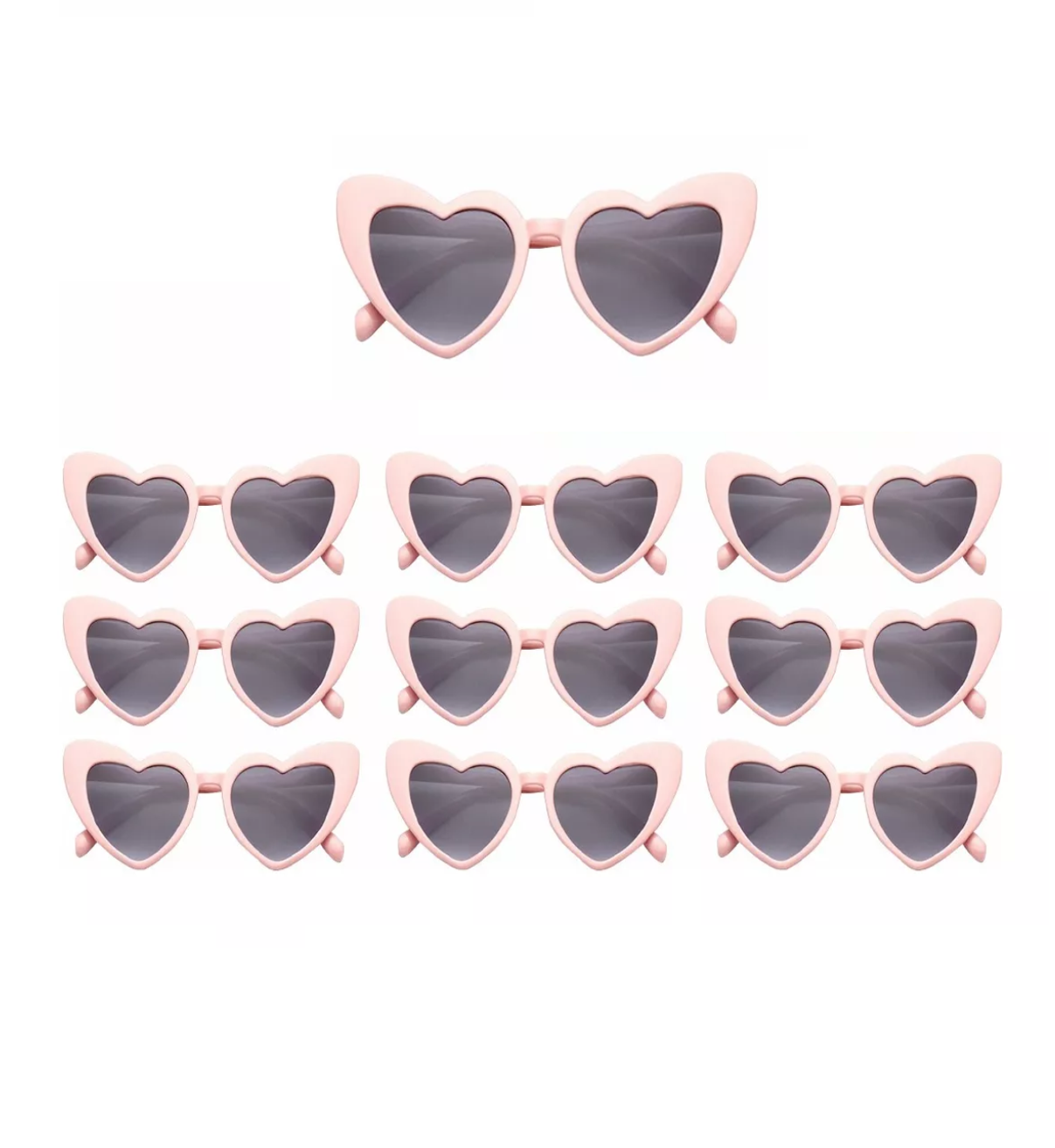 Gafas de Sol Belug de Corazón Rosas 10 Piezas