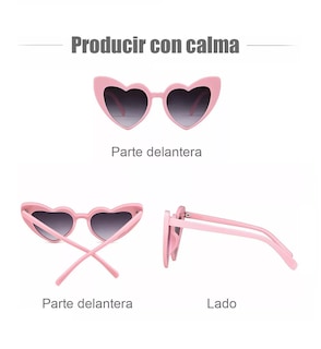 Foto 2 | Gafas de Sol Belug de Corazón Rosas 10 Piezas