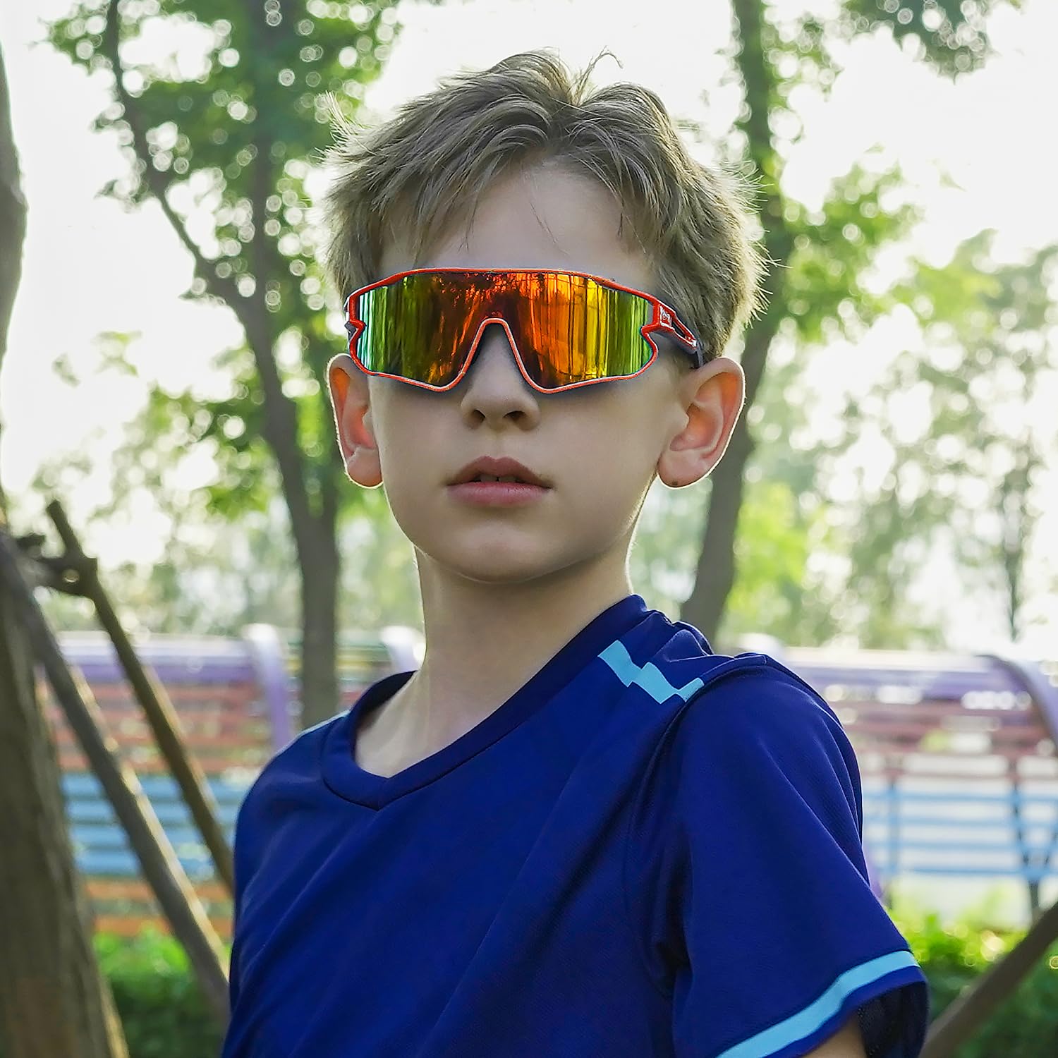 Foto 3 pulgar | Gafas De Sol Duco Dk268 Kids Uv400 Lightweight Tr90 Naranja - Venta Internacional.