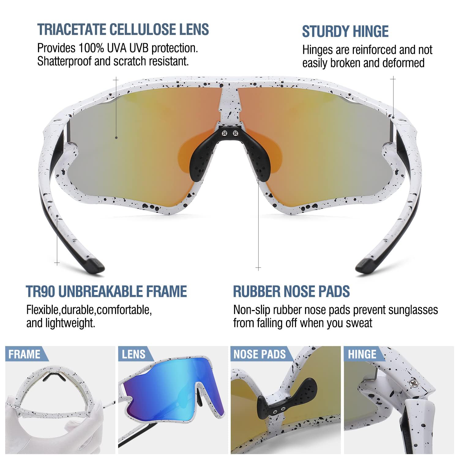 Foto 5 pulgar | Gafas De Sol Duco Dk268 Para Niños Y Jóvenes De Béisbol Tr90 Uv400 - Venta Internacional.