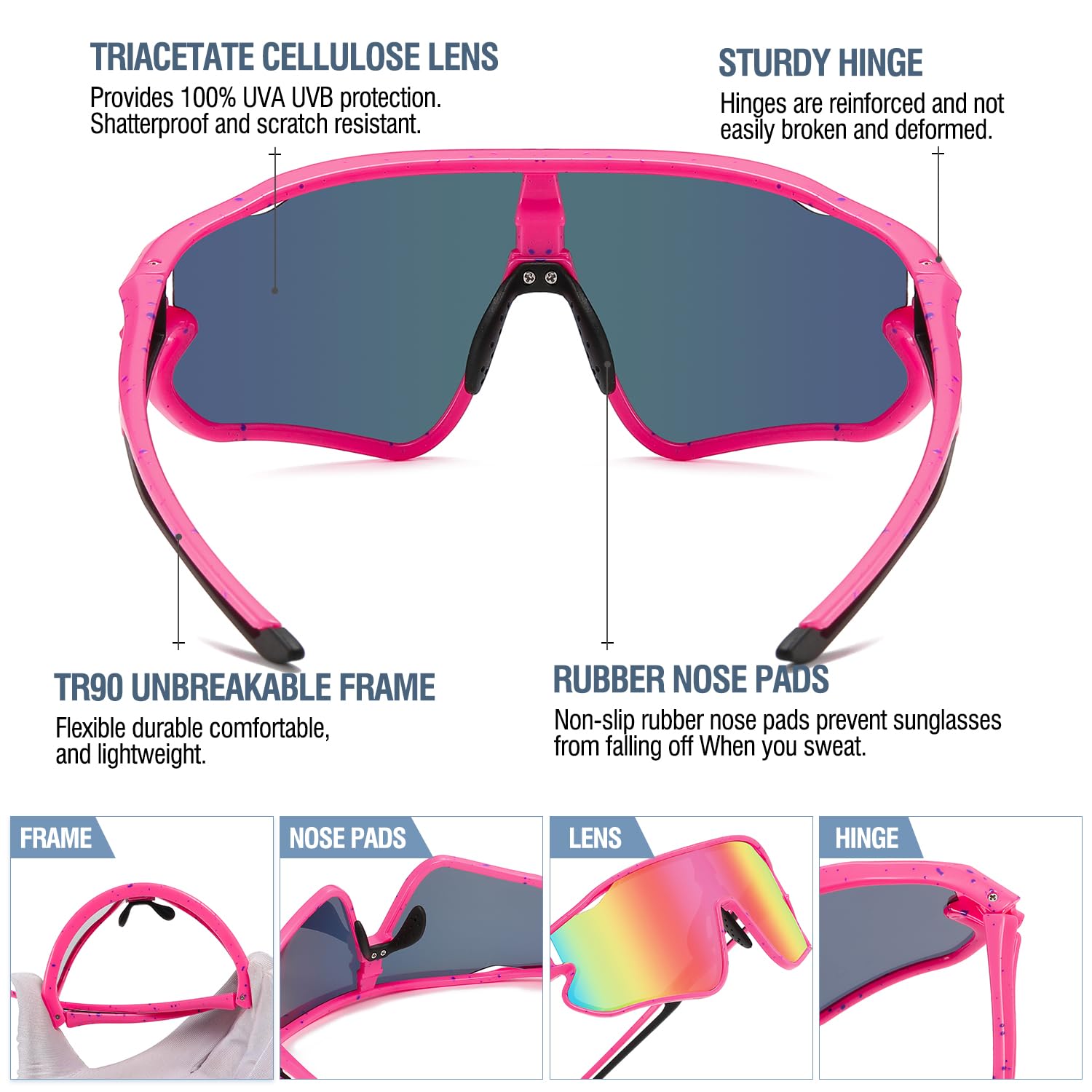 Foto 6 pulgar | Gafas De Sol Duco Dk268 Para Niños Y Jóvenes De Béisbol Tr90 Uv400 - Venta Internacional.