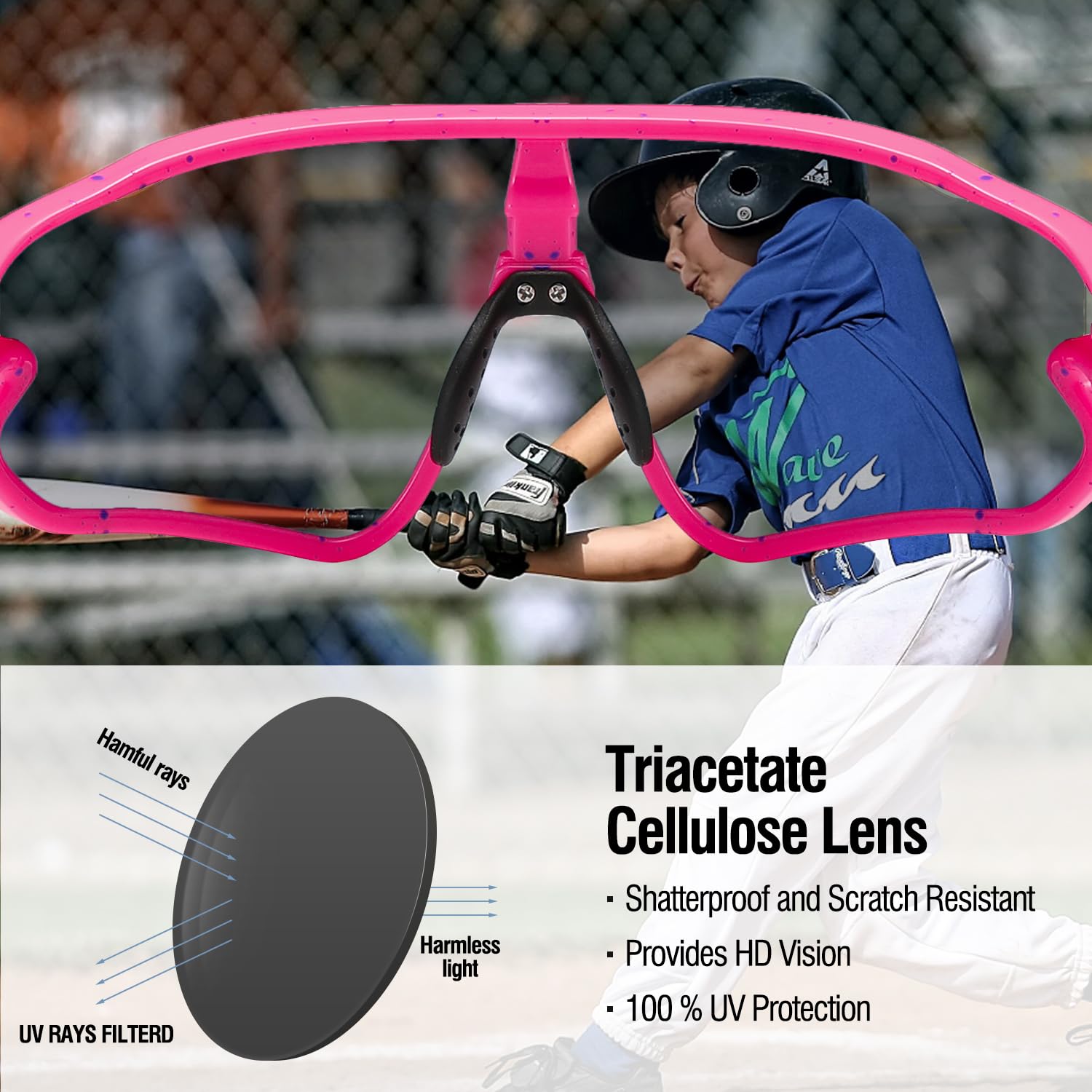 Foto 7 pulgar | Gafas De Sol Duco Dk268 Para Niños Y Jóvenes De Béisbol Tr90 Uv400 - Venta Internacional.