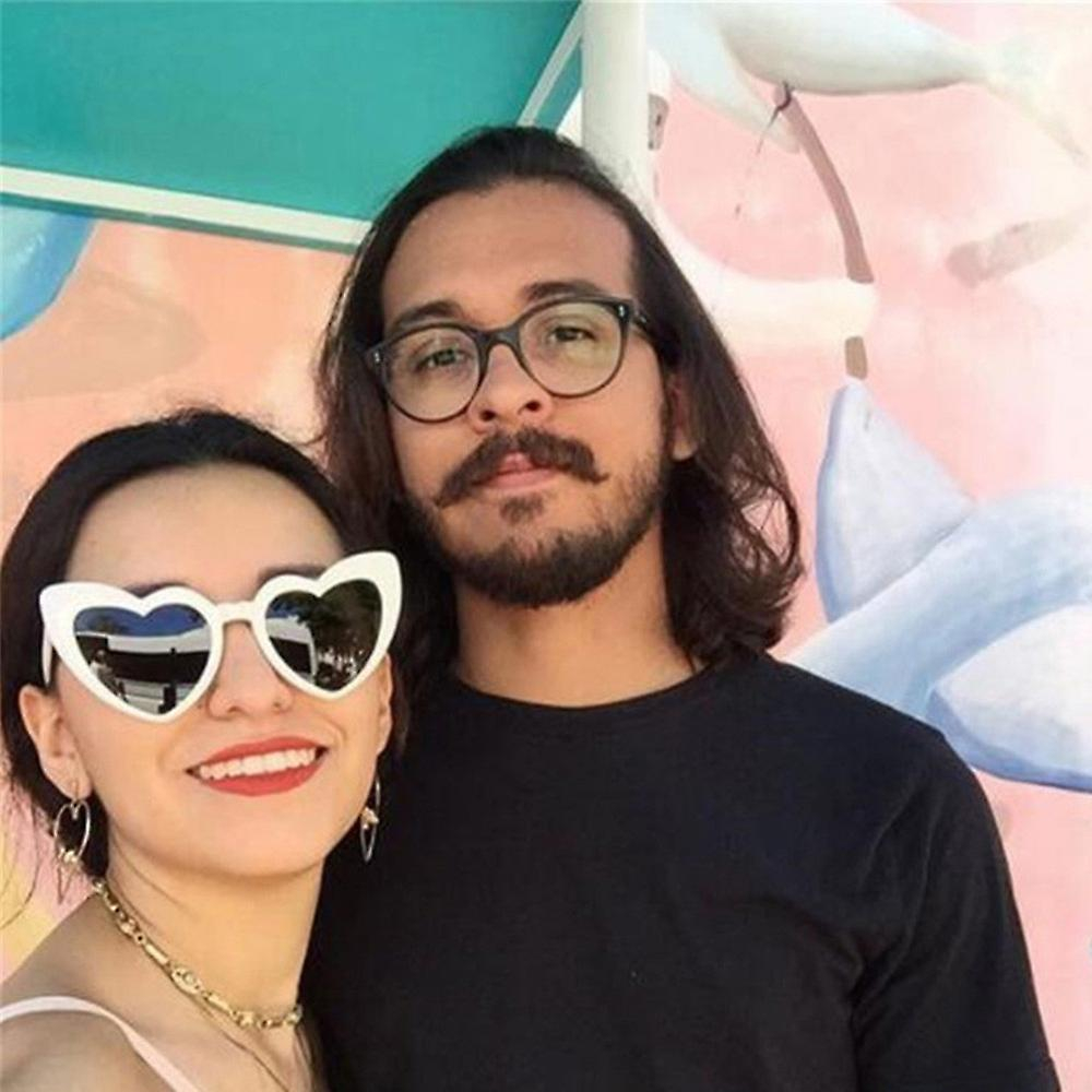 Foto 4 pulgar | Gafas De Sol Huoguo Retro Fashion En Forma De Corazón Uv400 Para Mujer - Venta Internacional.