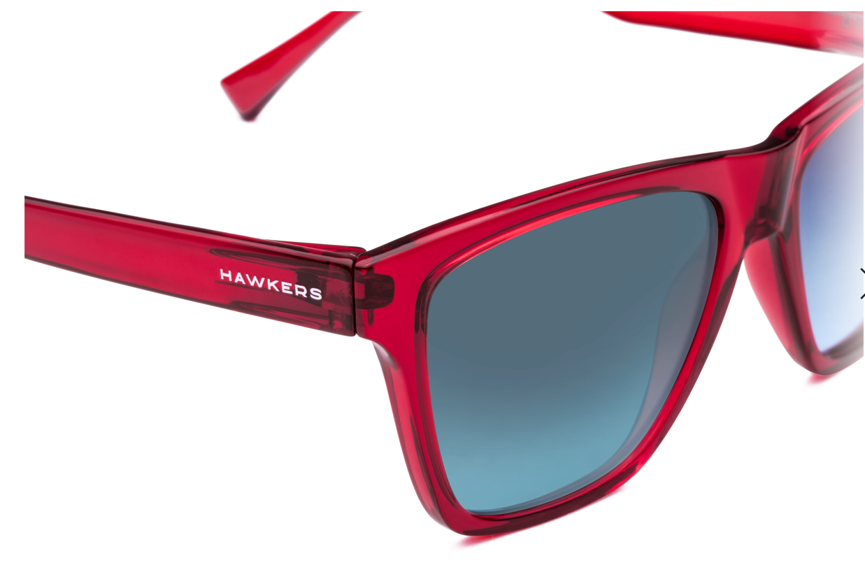 Foto 4 pulgar | Lentes Crystal Red Blue Gradient ONE LS para Hombres y Mujeres UV400 Hawkers color Rojo