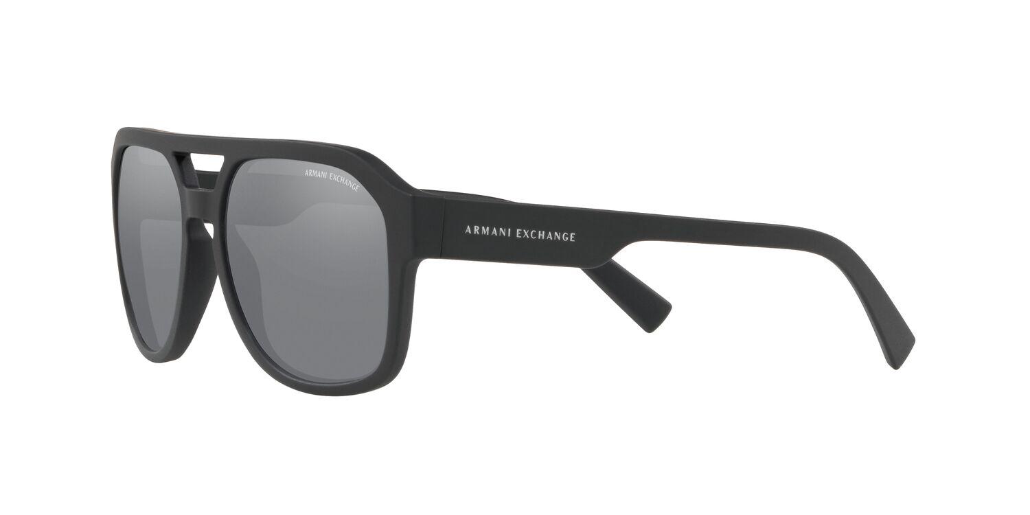 Foto 4 pulgar | Lentes de Sol Aviador Matte Black Light Grey Mirror Armani Exchange color Negro