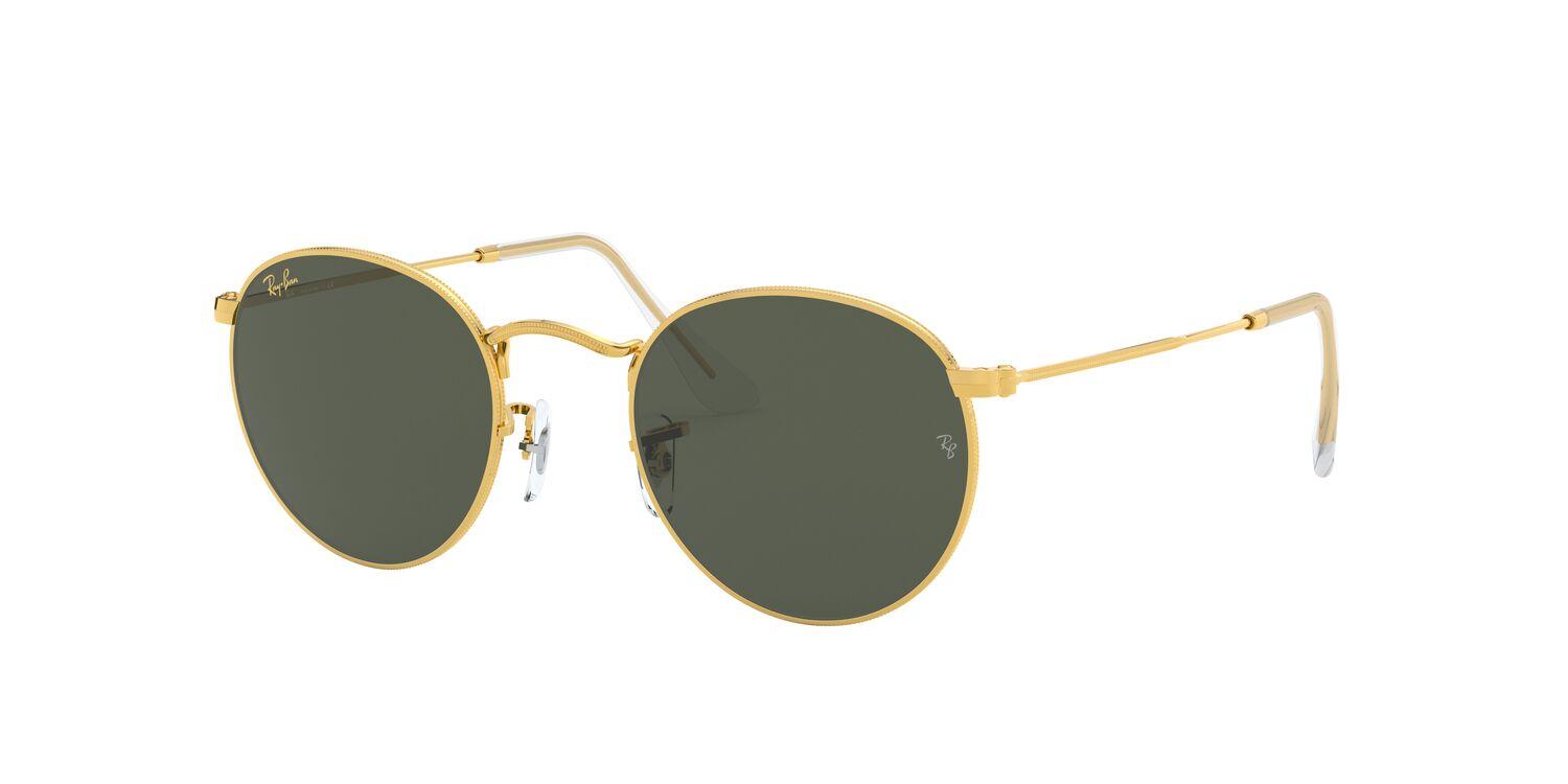 Foto 3 pulgar | Lentes De Sol Round Metal Dorado Ray-ban