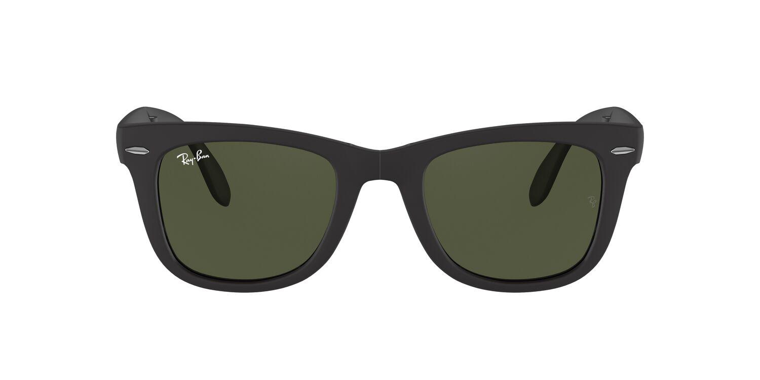 Foto 2 pulgar | Lentes De Sol Wayfarer Plegables Negro Ray-ban