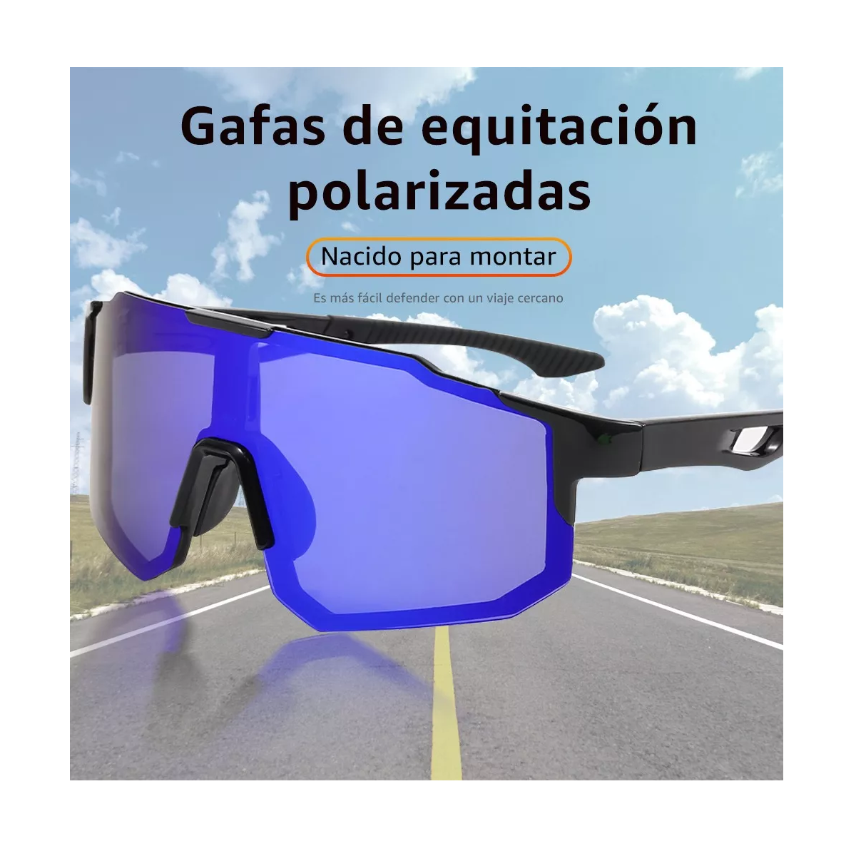 Foto 3 pulgar | Lentes de Sol Eo Safe Imports Esi11686 Deportivos Azules para Hombre