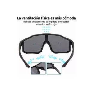 Foto 2 | Lentes de Sol Eo Safe Imports Esi11687 Deportivos Negros para Hombre