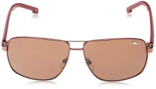 Venta Internacional-Lentes de Sol Lacoste Rectangulares Marrón para Hombre