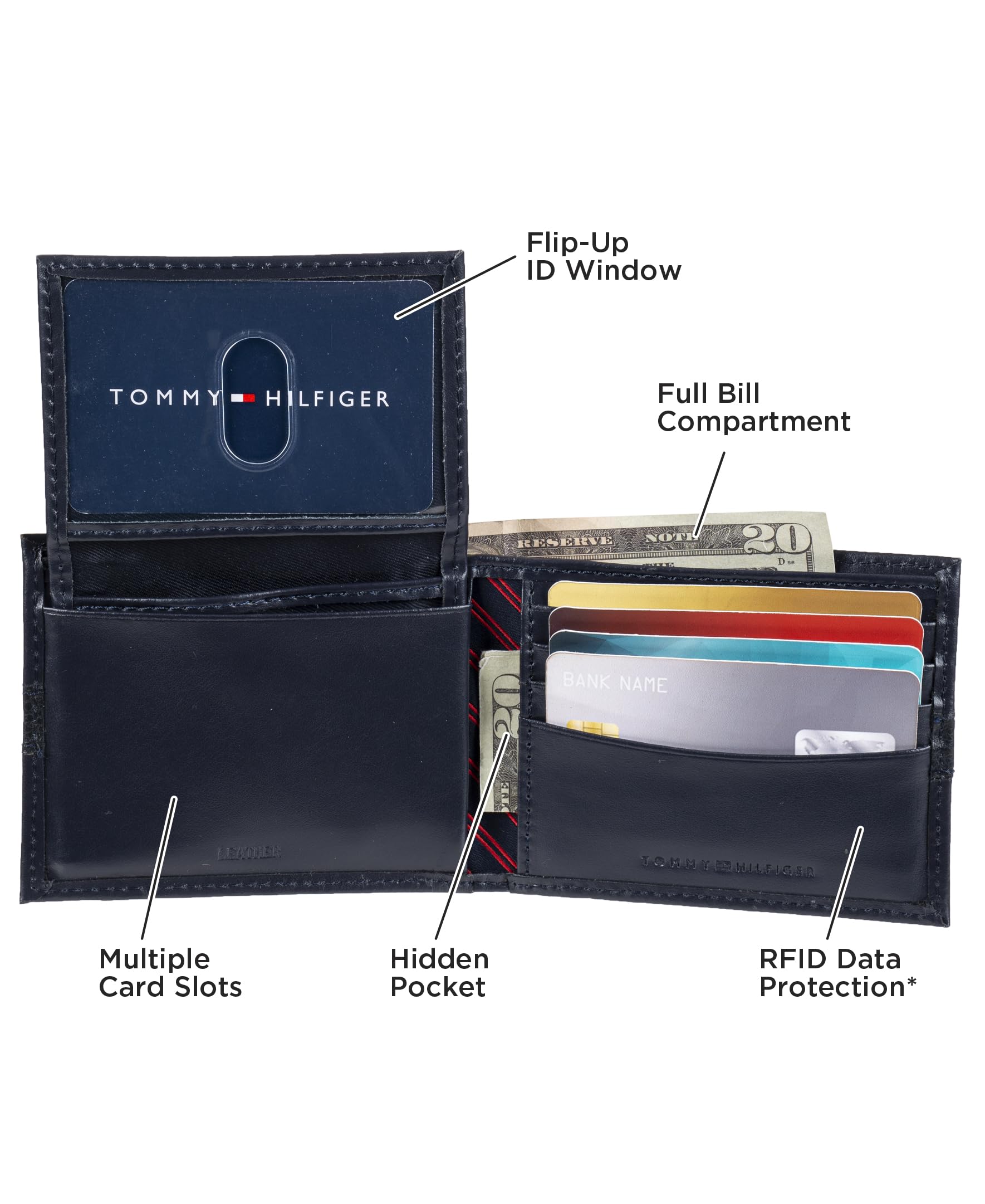 Foto 6 | Cartera Tommy Hilfiger de Piel para Hombre - Venta Internacional