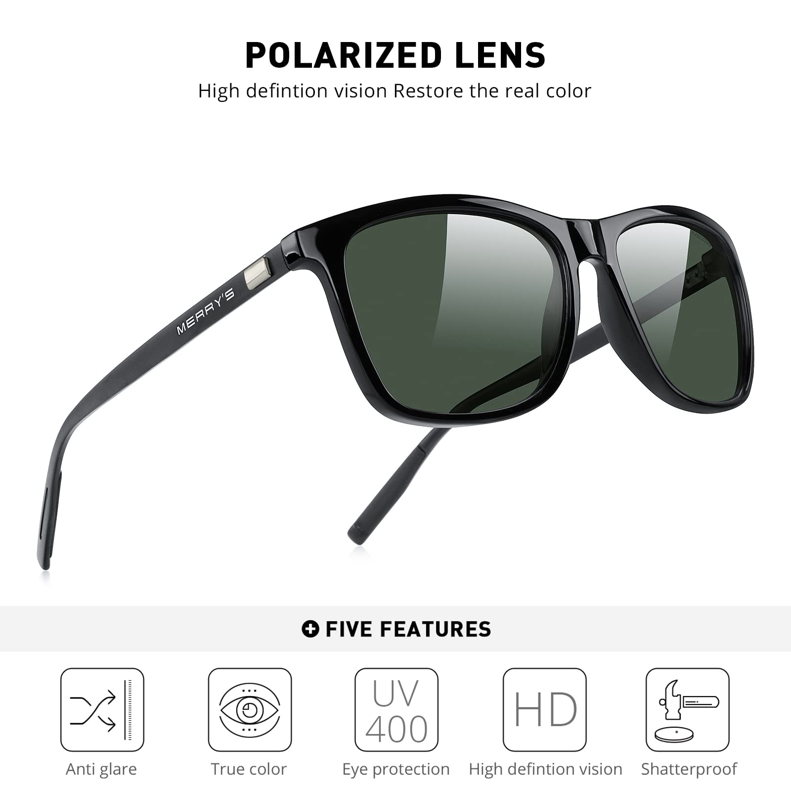 Foto 5 | Gafas de Sol Merry's Unisex de Aluminio Polarizado S8286 - Venta Internacional