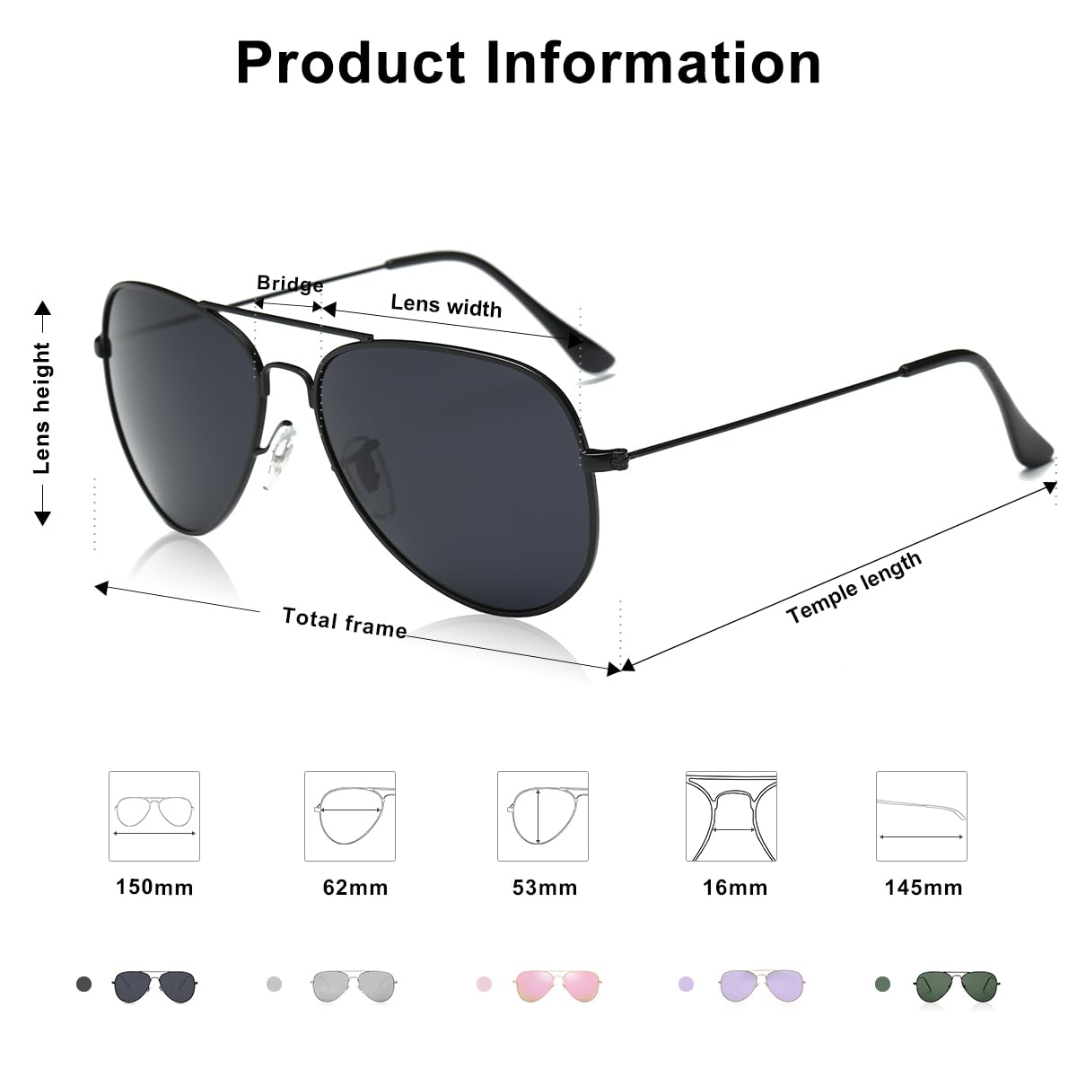 Foto 4 pulgar | Gafas De Sol Sojos Classic Aviator Polarizadas Para Hombre Y Mujer - Venta Internacional.