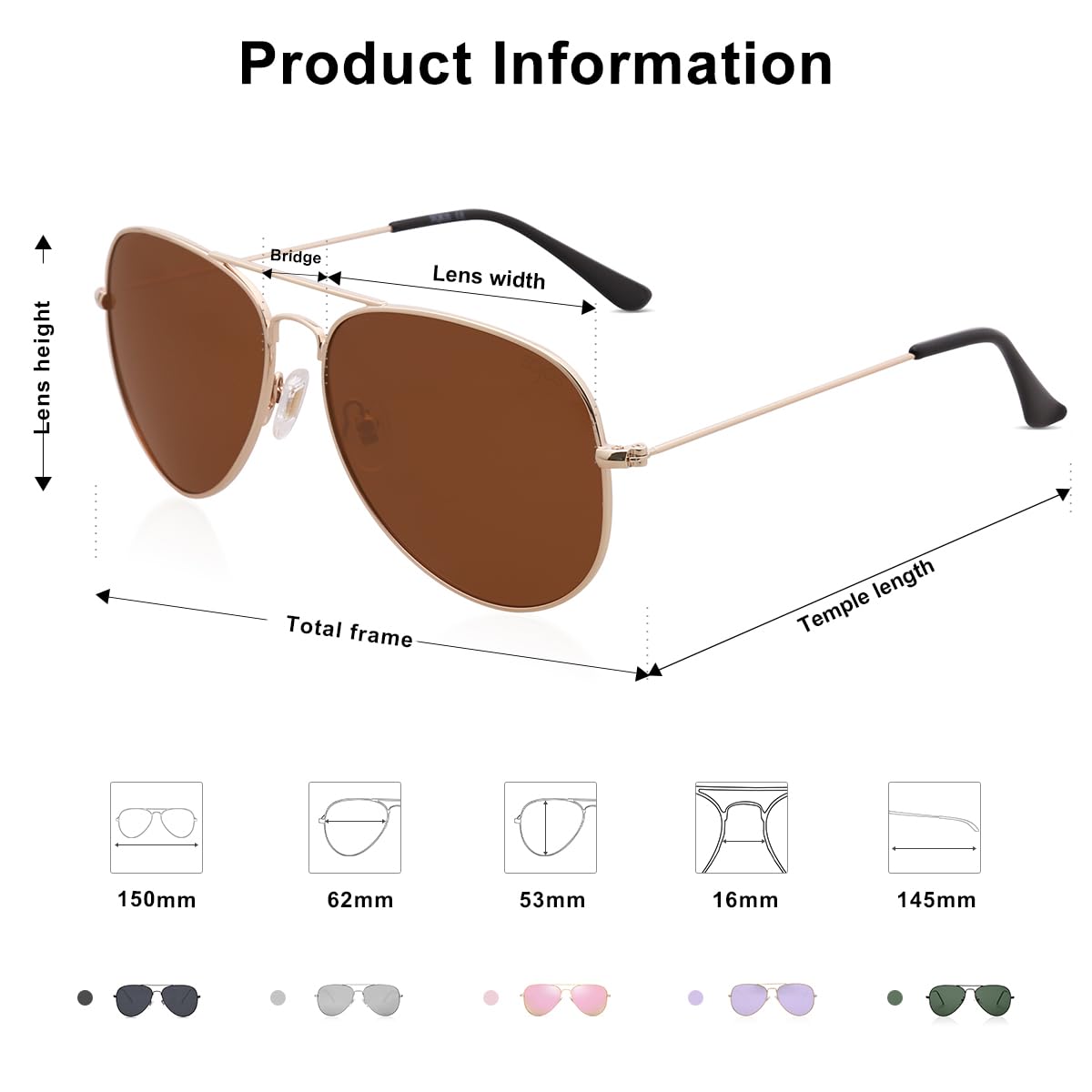 Foto 4 pulgar | Gafas De Sol Sojos Classic Aviator Polarizadas Para Hombre Y Mujer - Venta Internacional.