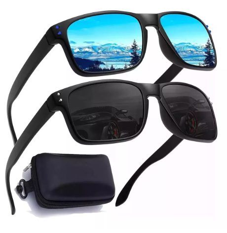 Foto 2 pulgar | 2 Piezas Gafas De Sol Wün Polarizados Para Hombre Protección Uv Color Negro Color De La Lente Blue/black Colo