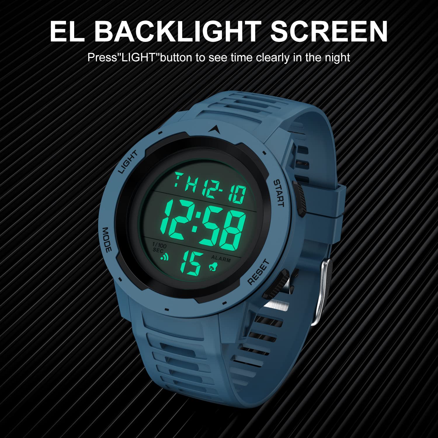 Foto 7 pulgar | Reloj Deportivo Golden Hour Waterproof Digital Para Hombre - Venta Internacional.