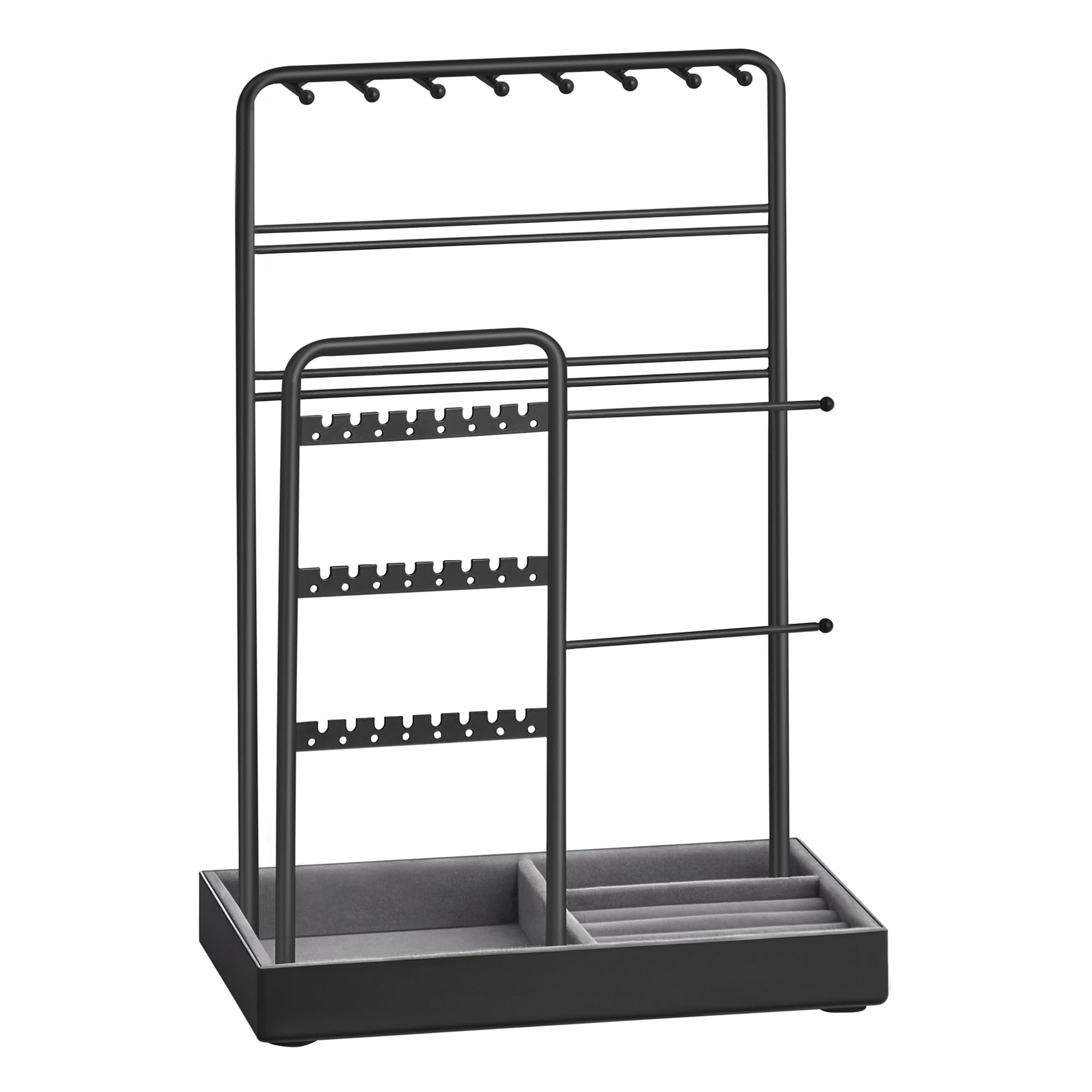 Foto 2 pulgar | Soporte Para Joyas Songmics, Marco De Metal Negro Con Bandeja De Terciopelo - Venta Internacional.