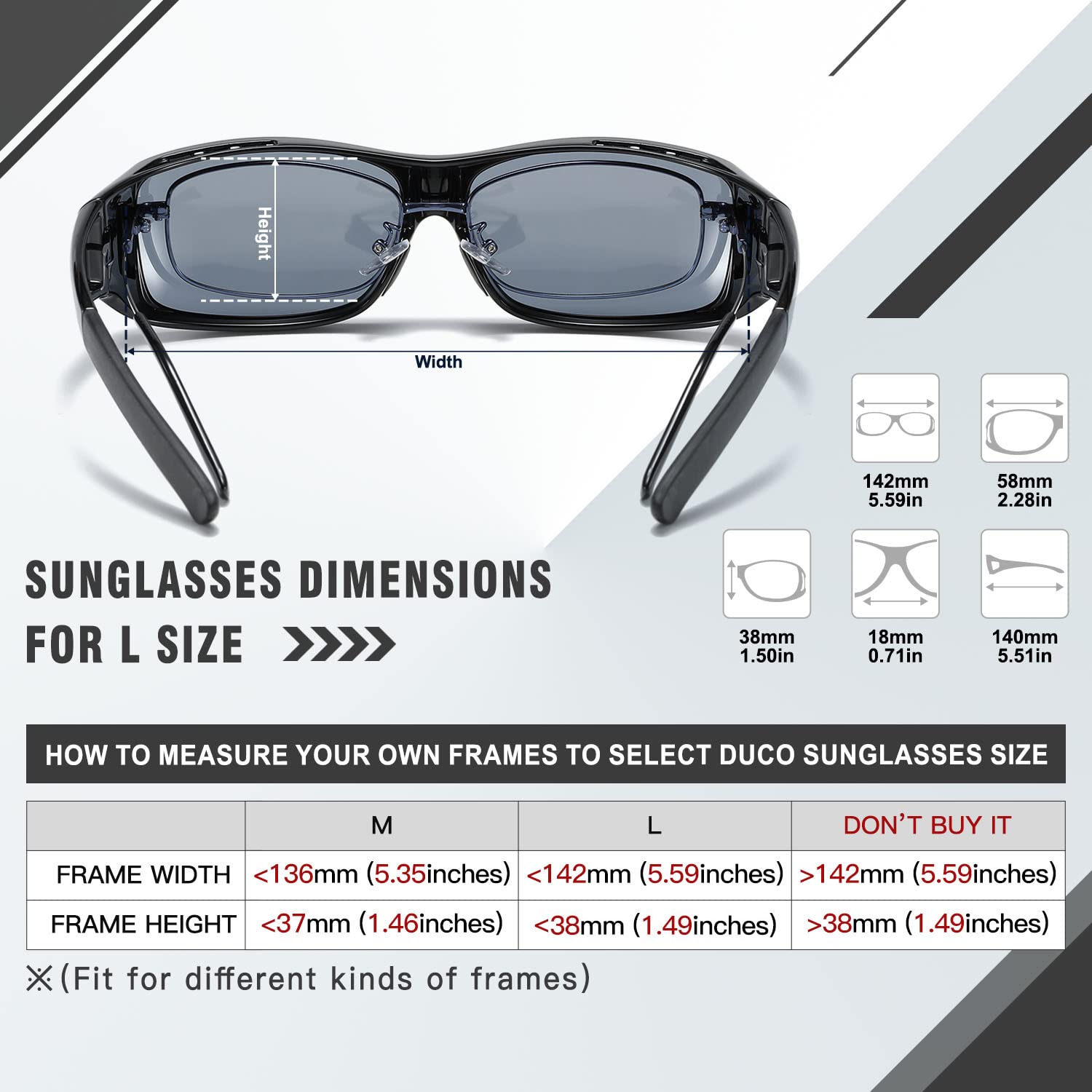 Foto 5 pulgar | Gafas De Sol Fitover Duco 8953 Polarizadas Uv400 Para Hombre Y Mujer - Venta Internacional.