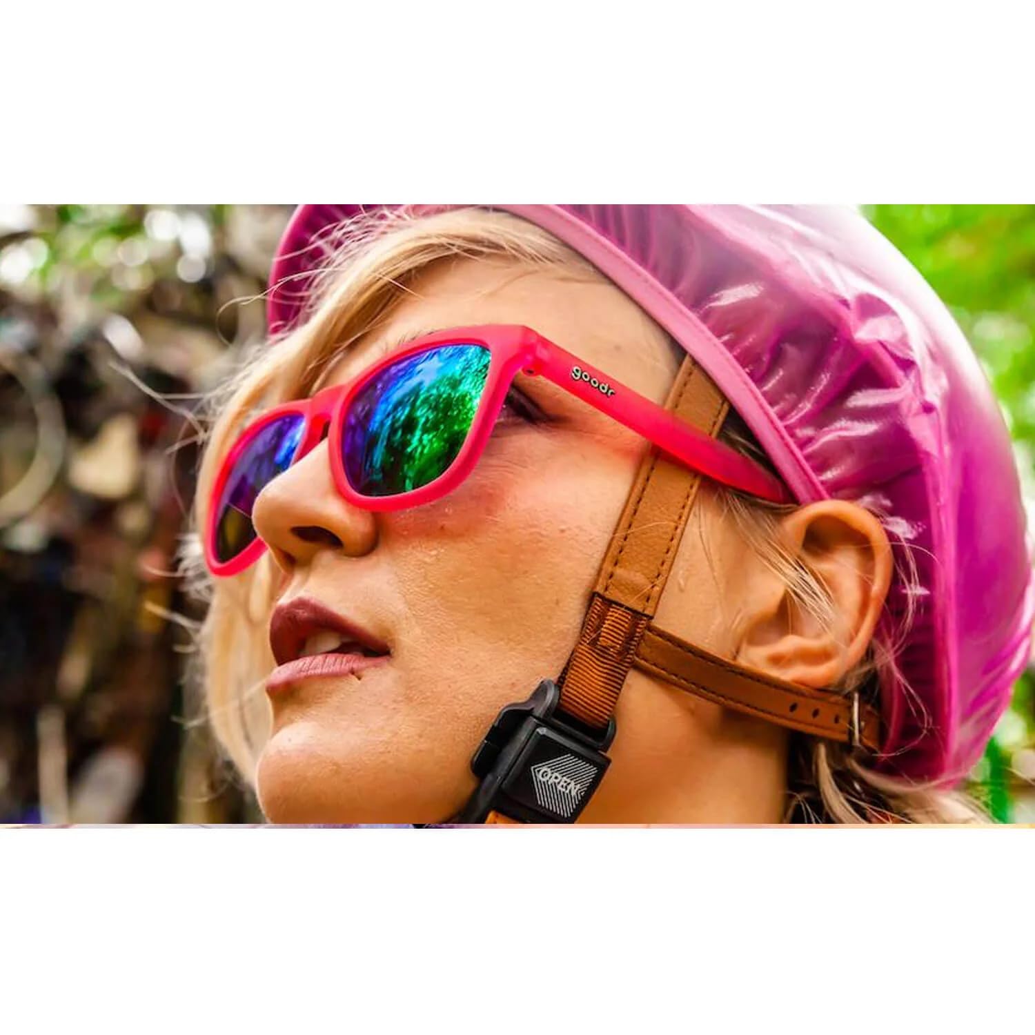 Foto 8 pulgar | Gafas De Sol Goodr Running Purple Con Lentes Moradas Y Verde Azulado - Venta Internacional.