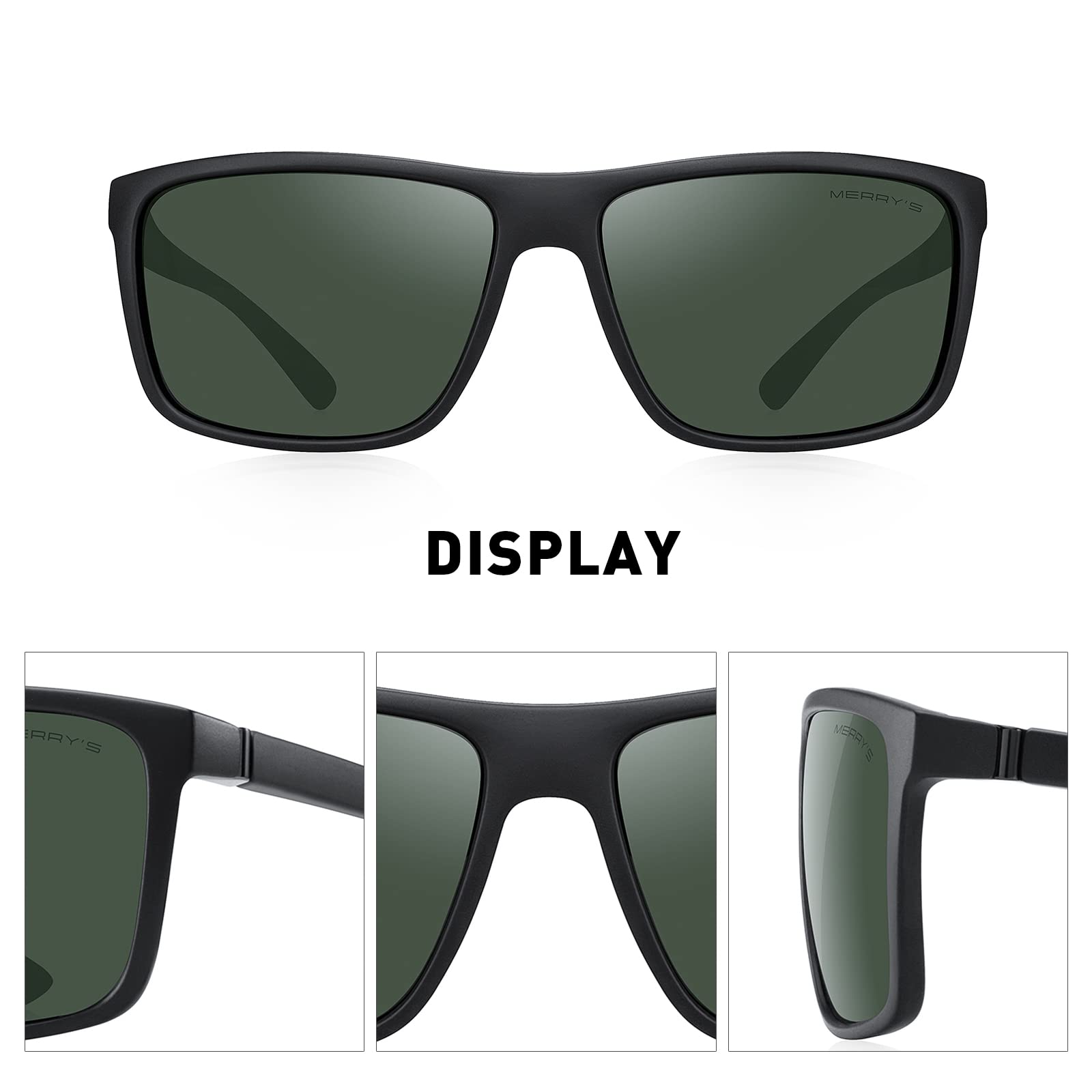Foto 4 pulgar | Gafas De Sol Merry's Rectangulares Polarizadas Uv400 S8225 Para Hombre Y Mujer - Venta Internacional.