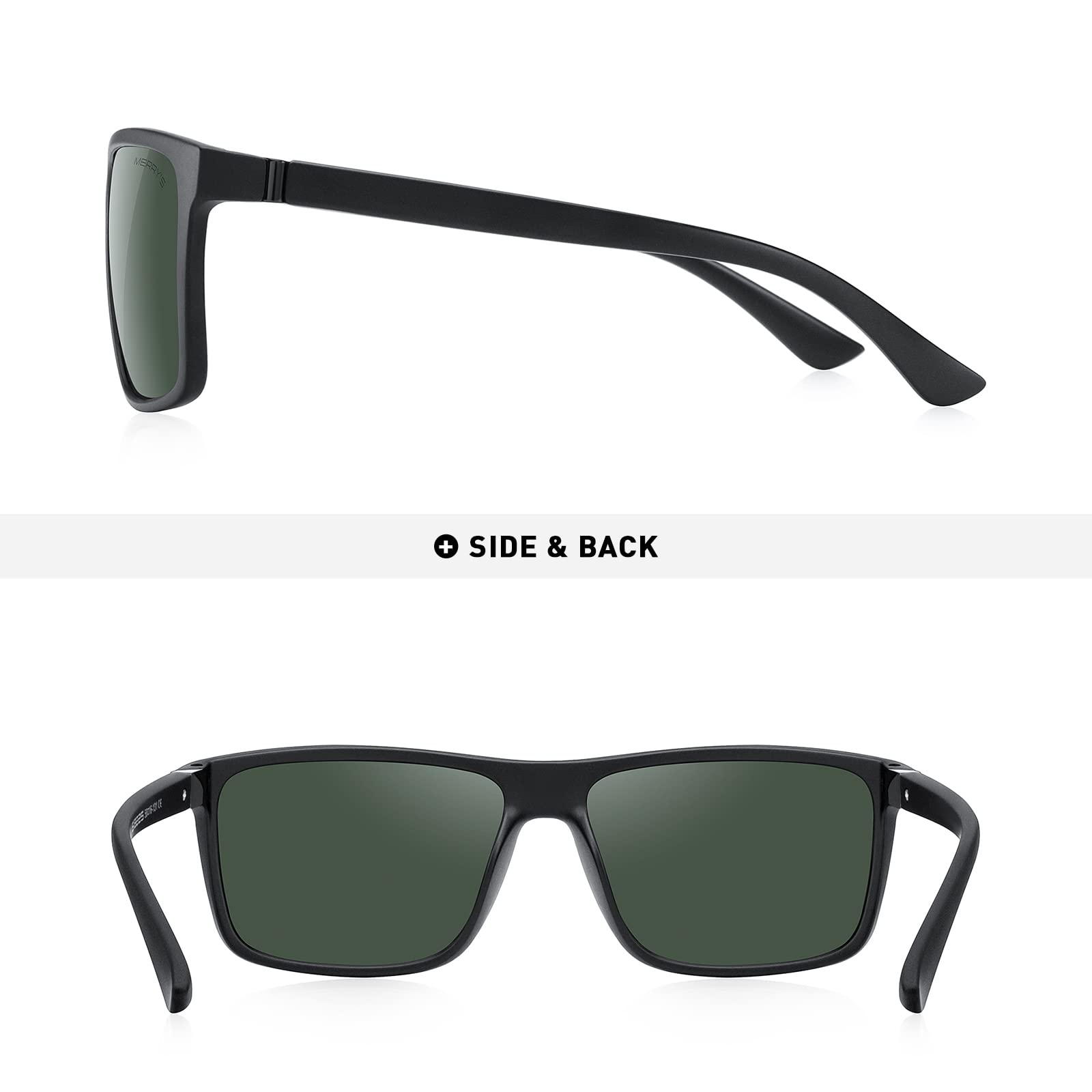 Foto 5 pulgar | Gafas De Sol Merry's Rectangulares Polarizadas Uv400 S8225 Para Hombre Y Mujer - Venta Internacional.