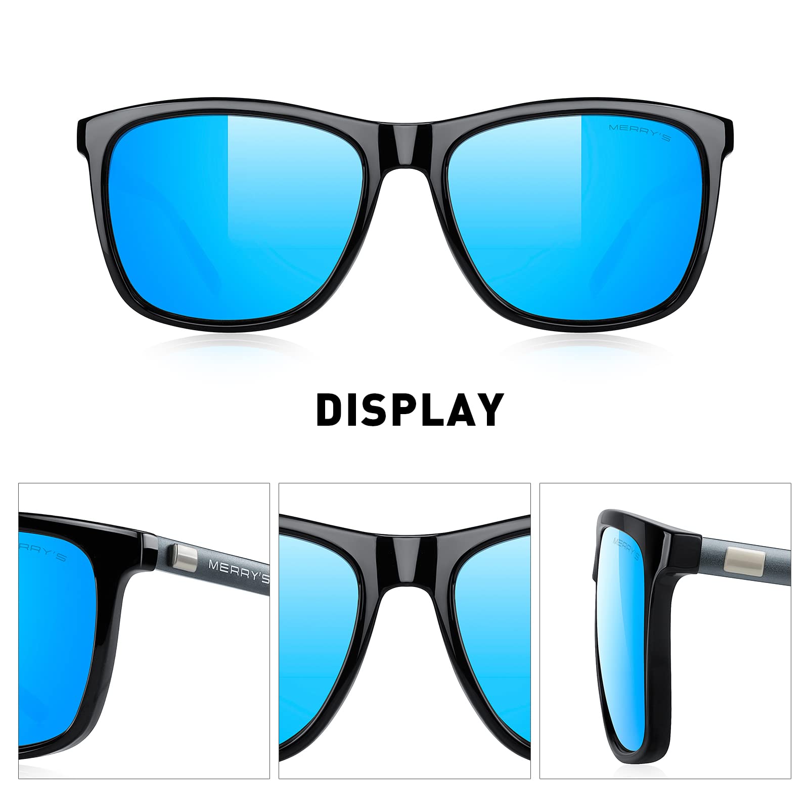 Foto 4 pulgar | Gafas De Sol Merry's Unisex De Aluminio Polarizado S8286 (azul, 56) - Venta Internacional.