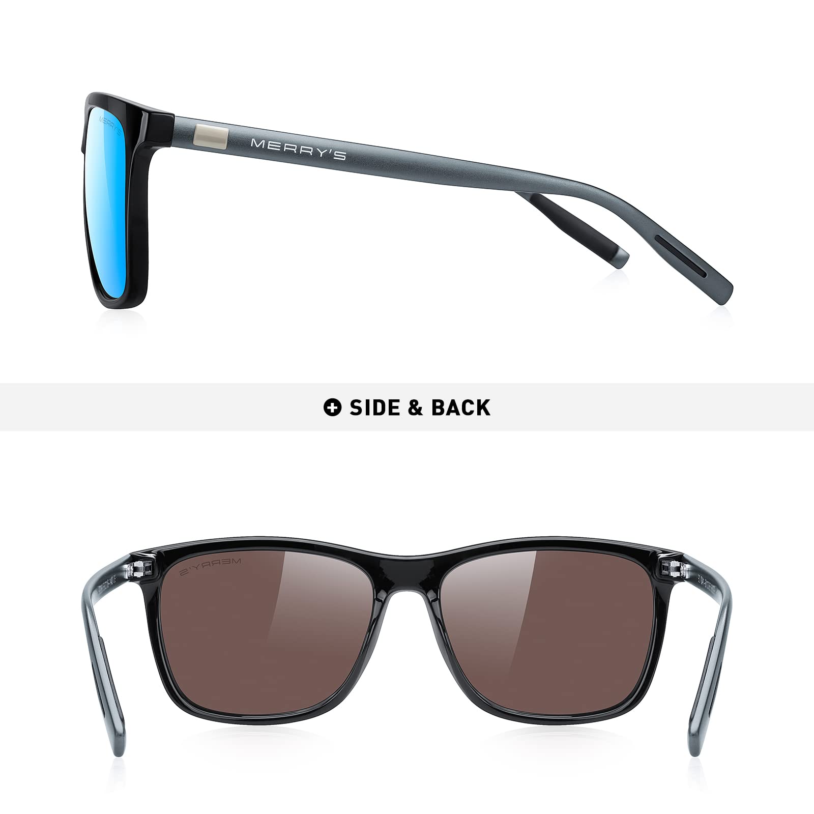 Foto 5 pulgar | Gafas De Sol Merry's Unisex De Aluminio Polarizado S8286 (azul, 56) - Venta Internacional.