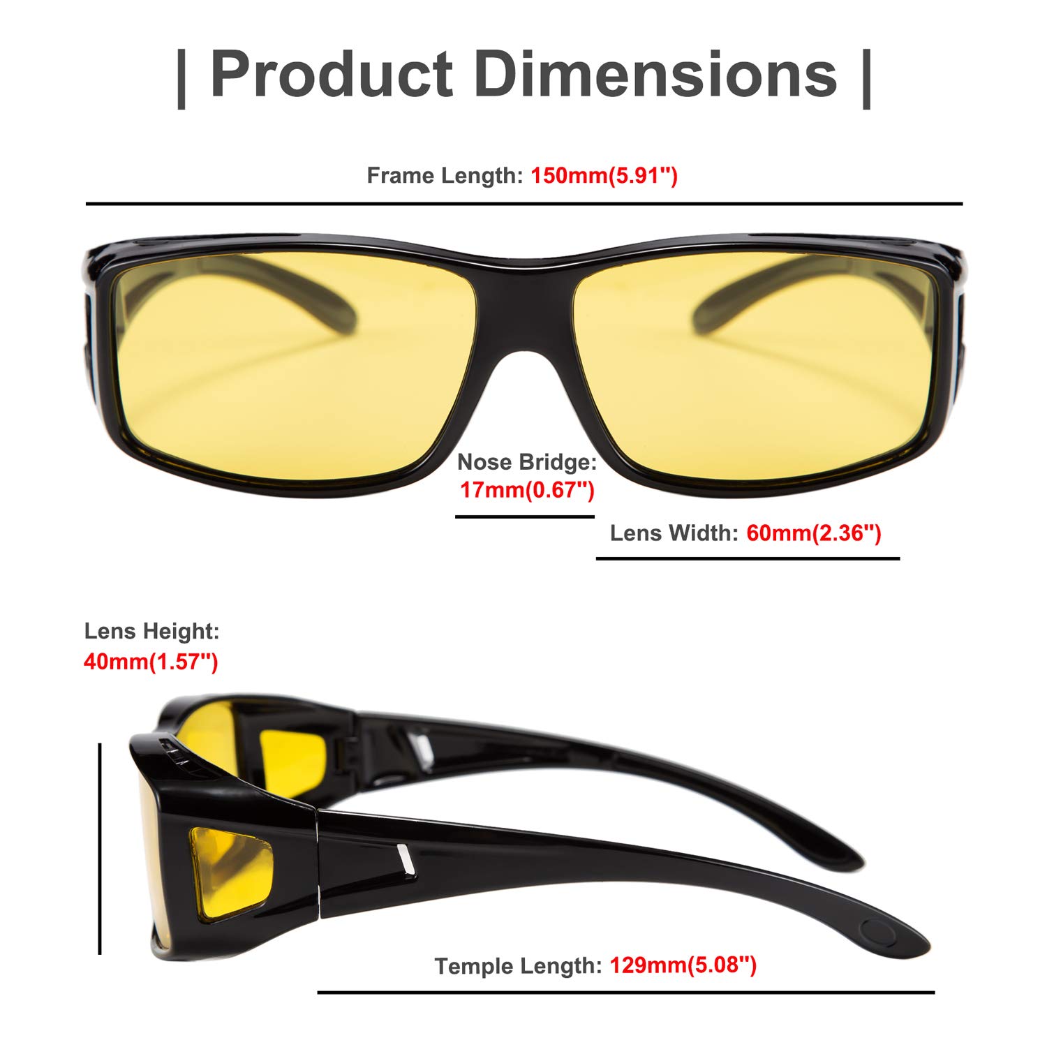 Foto 5 pulgar | Gafas De Conducción Nocturna Feisedy B2593 Con Lente Amarilla Polarizada - Venta Internacional.