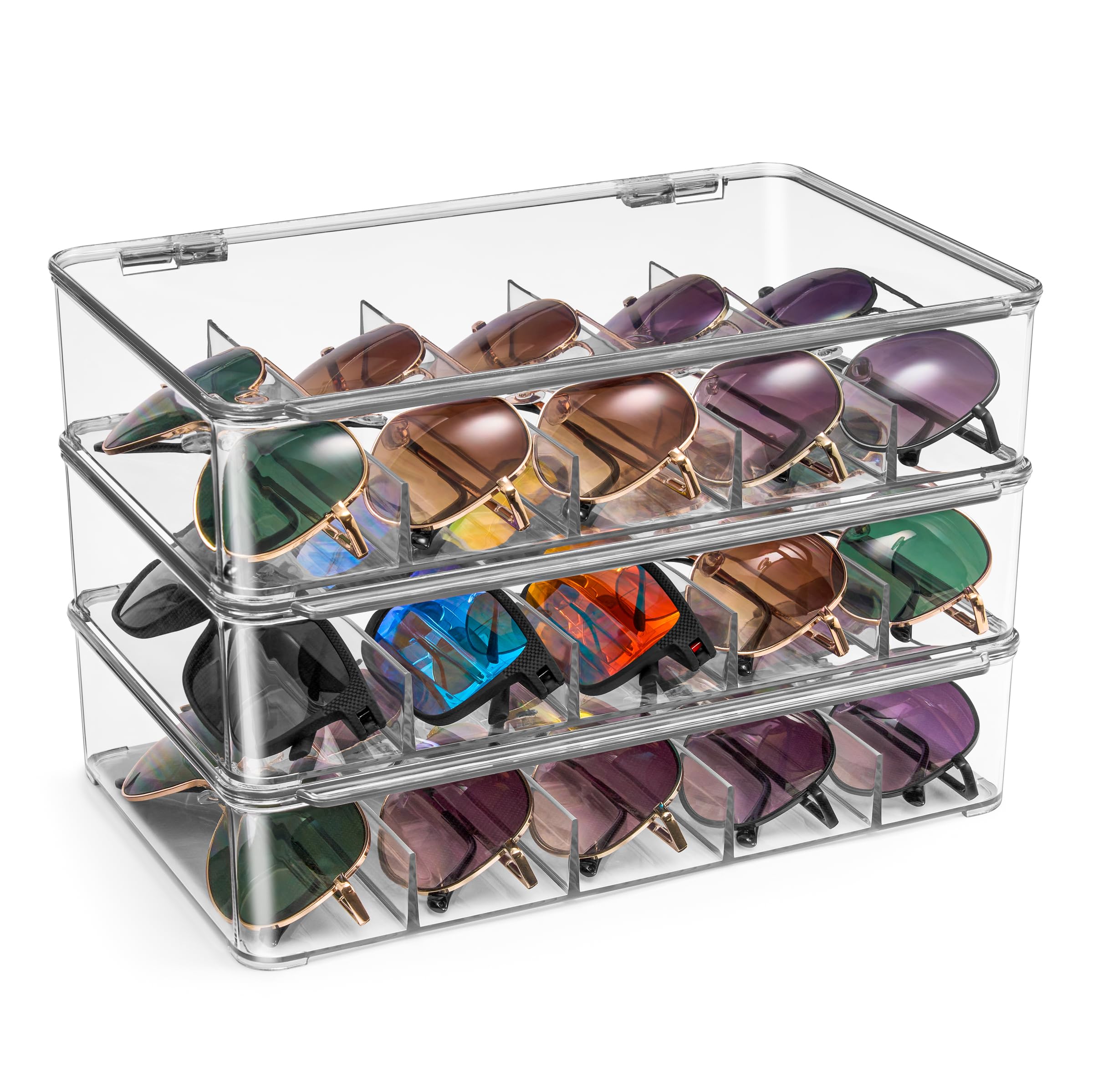 Foto 1 | Organizador De Gafas De Sol Sorbus, De Plástico, Apilable, 5 Secciones - Venta Internacional.