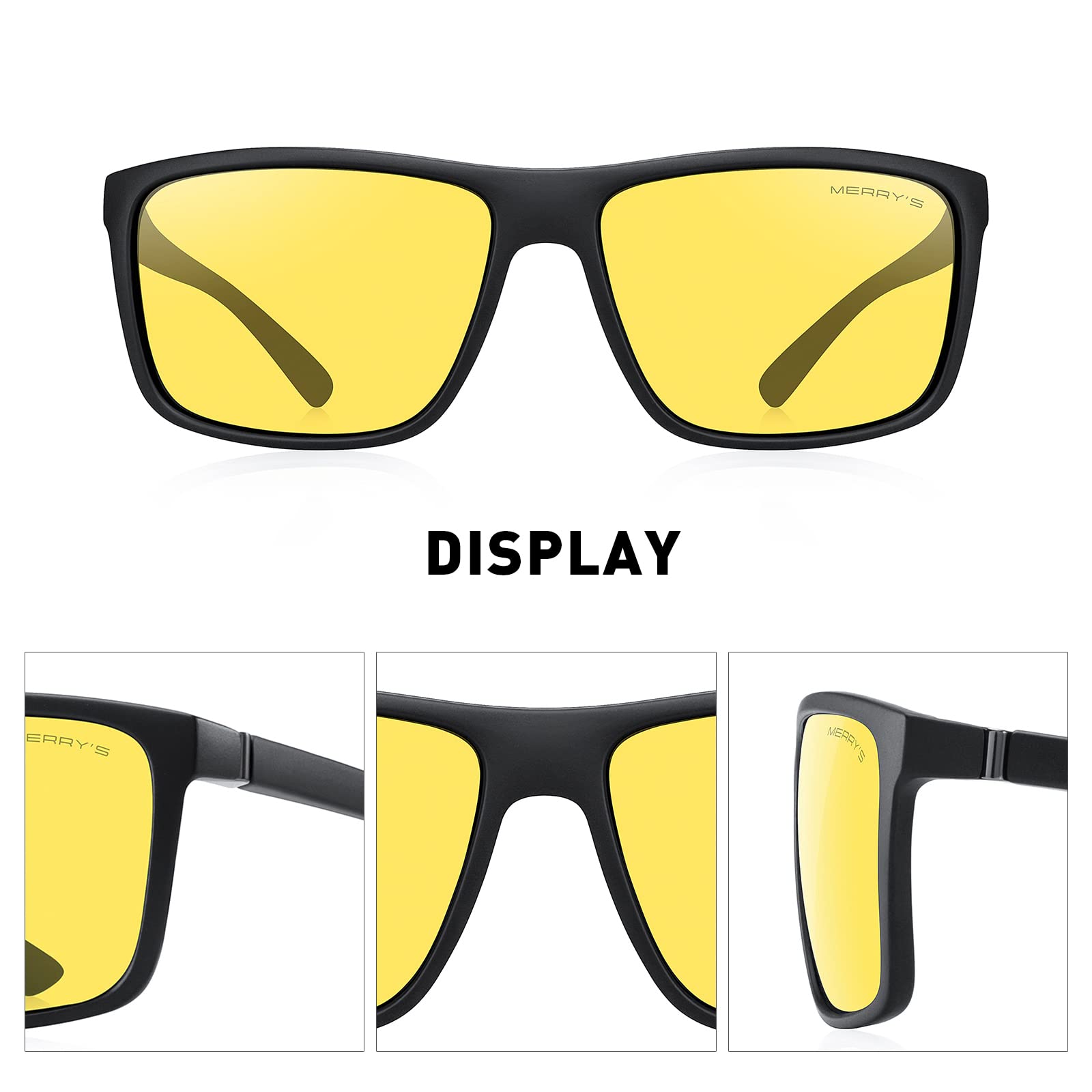 Foto 4 pulgar | Gafas De Sol Merry's Rectangulares Polarizadas Uv400 S8225 Para Hombre Y Mujer - Venta Internacional.