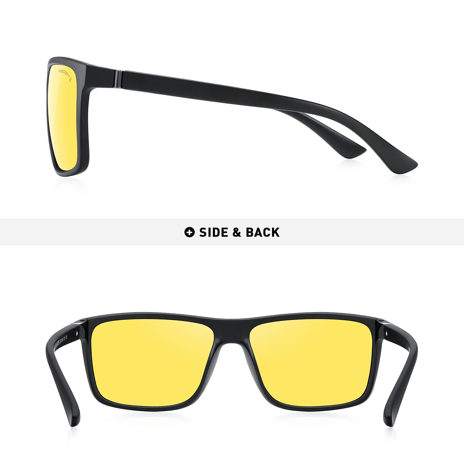 Foto 5 pulgar | Gafas De Sol Merry's Rectangulares Polarizadas Uv400 S8225 Para Hombre Y Mujer - Venta Internacional.
