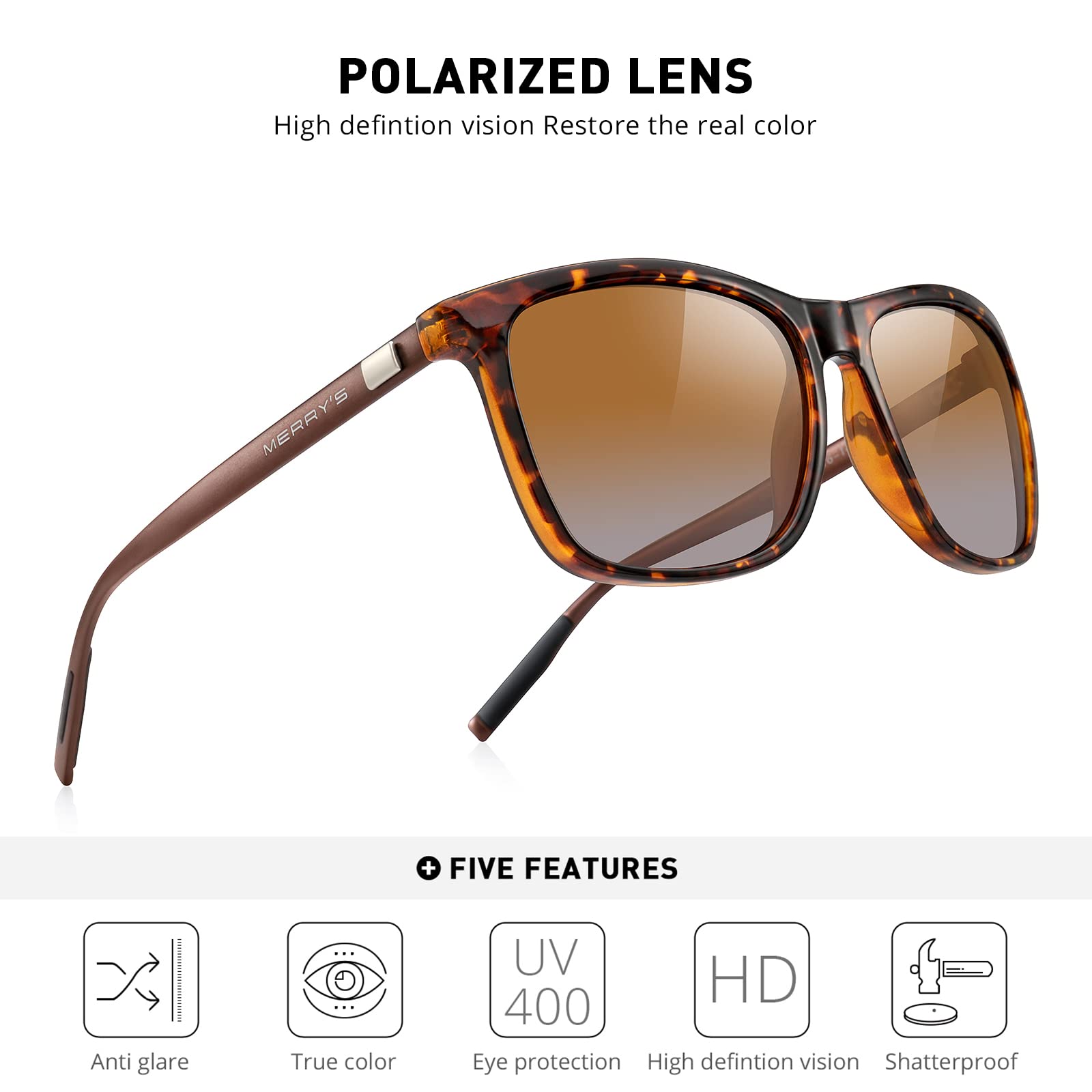 Foto 5 | Gafas De Sol Merry's Unisex De Aluminio Polarizado S8286 - Venta Internacional.