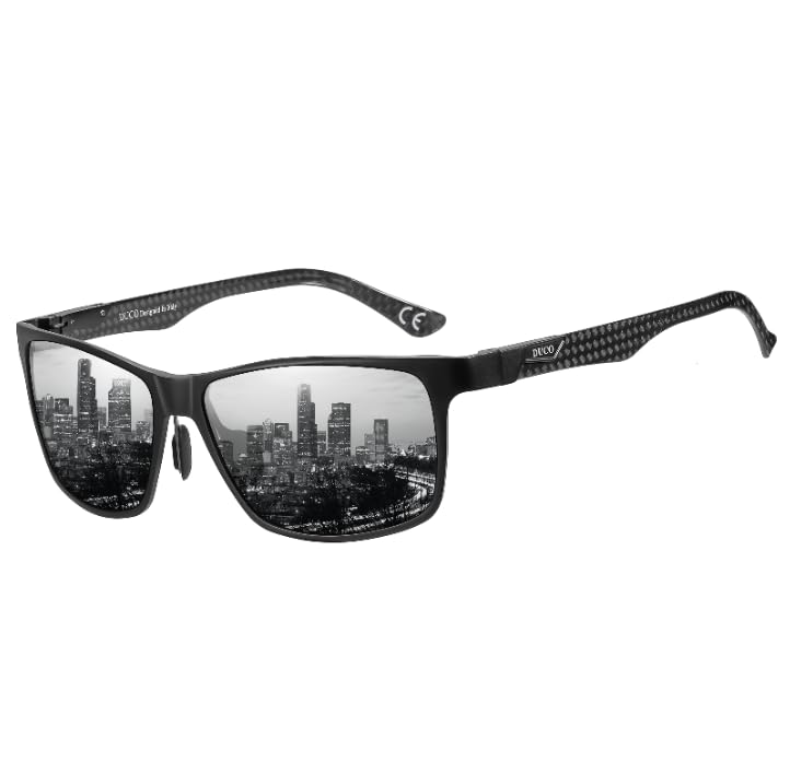 Foto 1 | Gafas De Sol Duco Square Polarized Para Hombre En Fibra De Carbono 8206 - Venta Internacional.