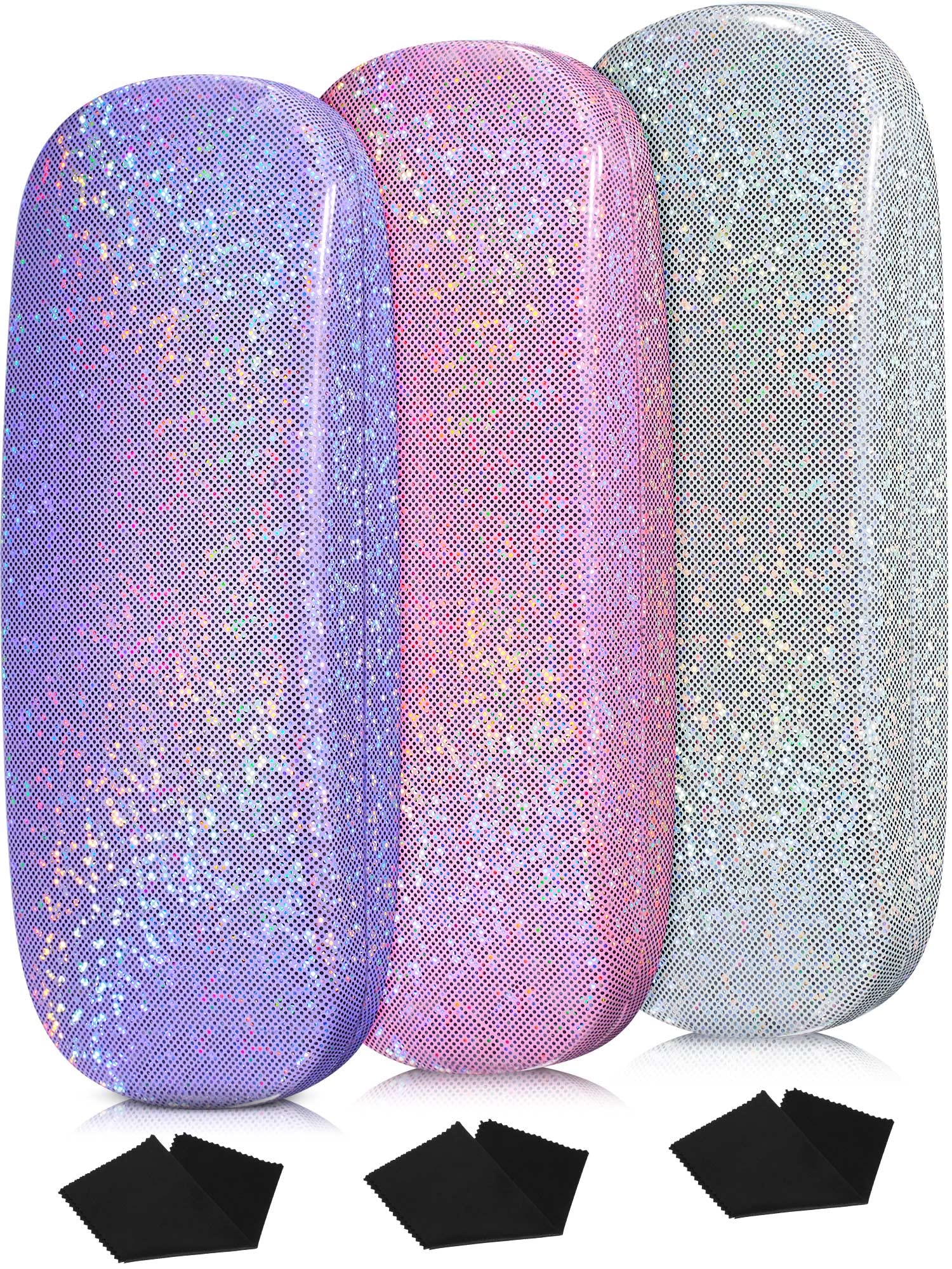 Foto 2 pulgar | Estuches Rígidos Para Gafas De Sol Weewooday Con Purpurina - Venta Internacional.