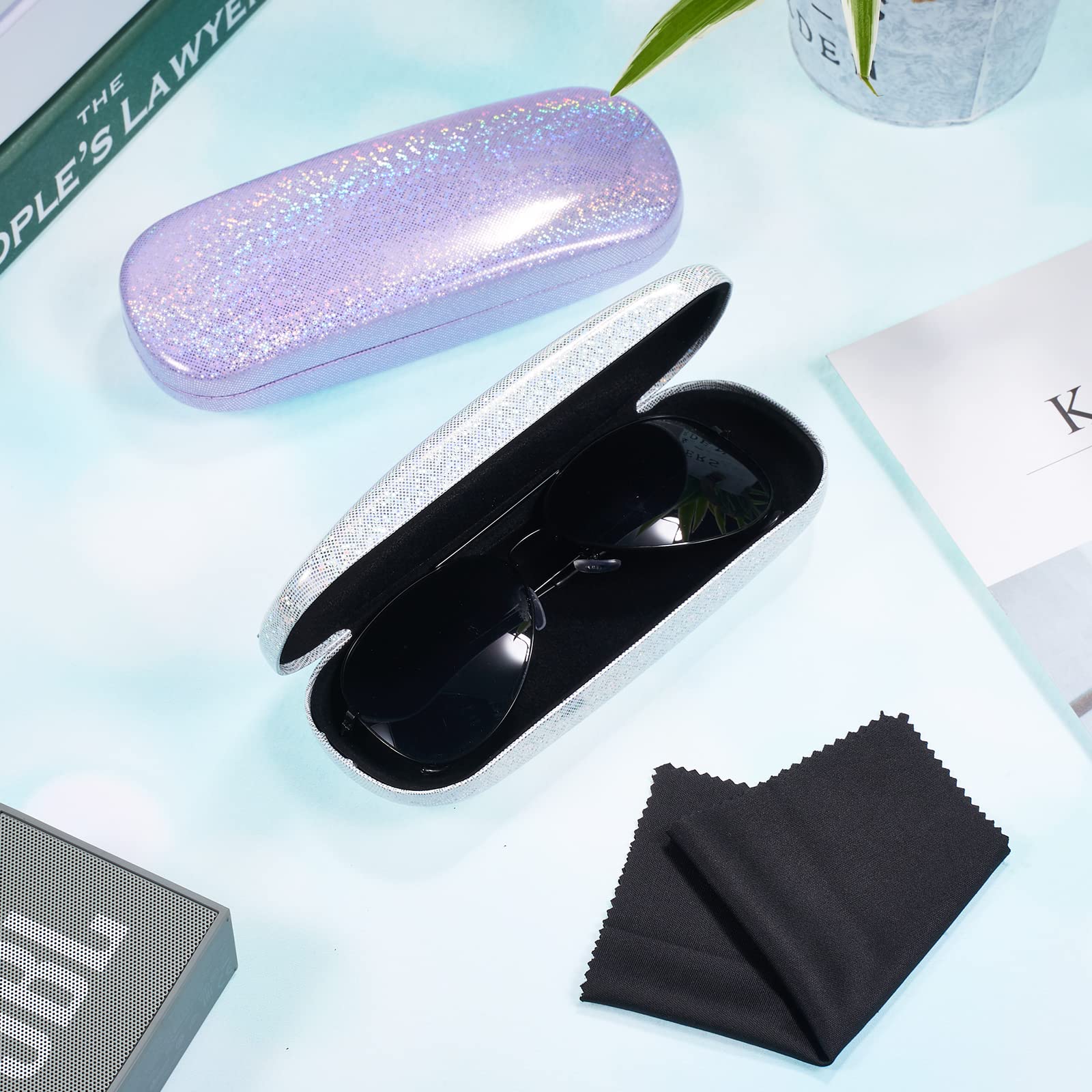 Foto 5 pulgar | Estuches Rígidos Para Gafas De Sol Weewooday Con Purpurina - Venta Internacional.