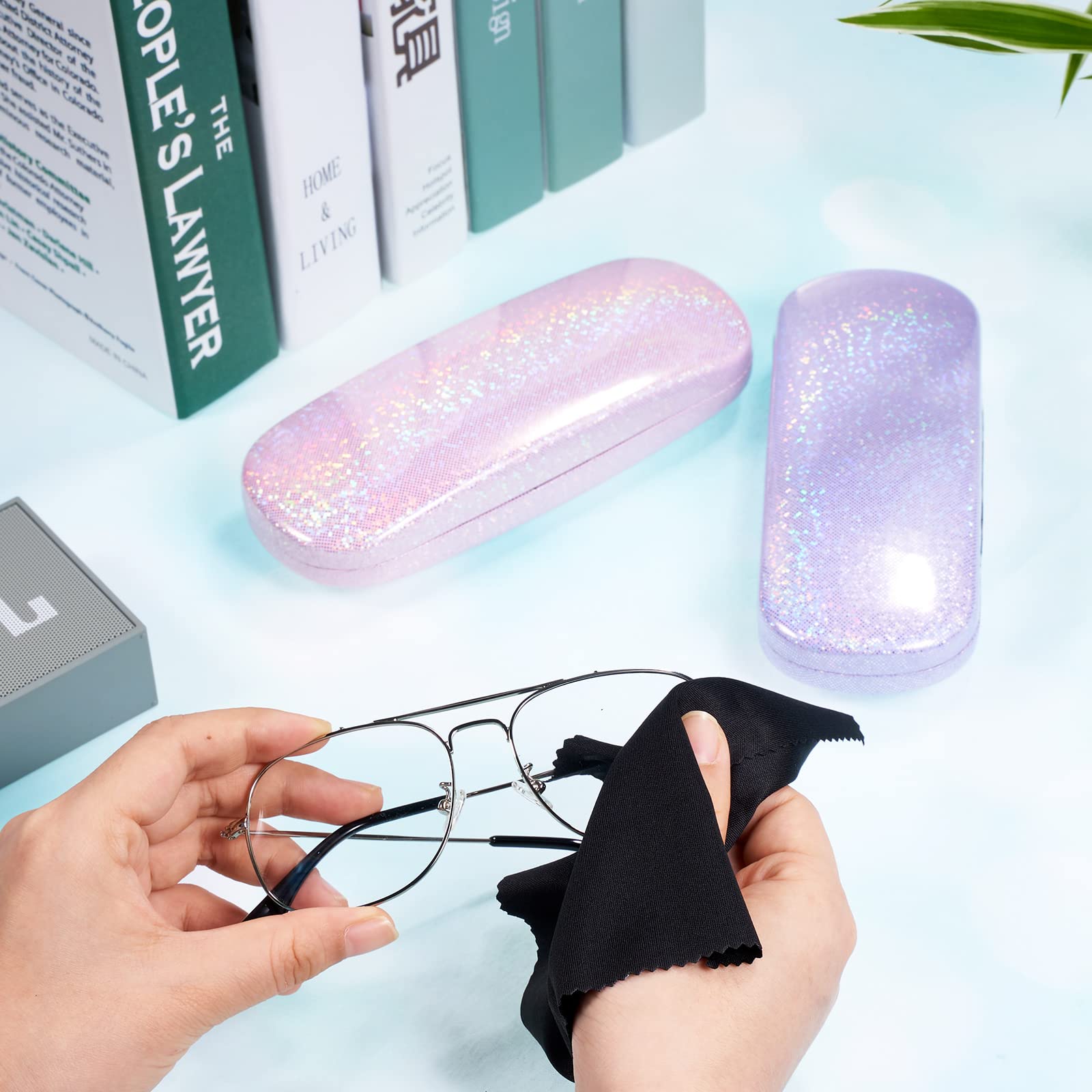 Foto 8 pulgar | Estuches Rígidos Para Gafas De Sol Weewooday Con Purpurina - Venta Internacional.