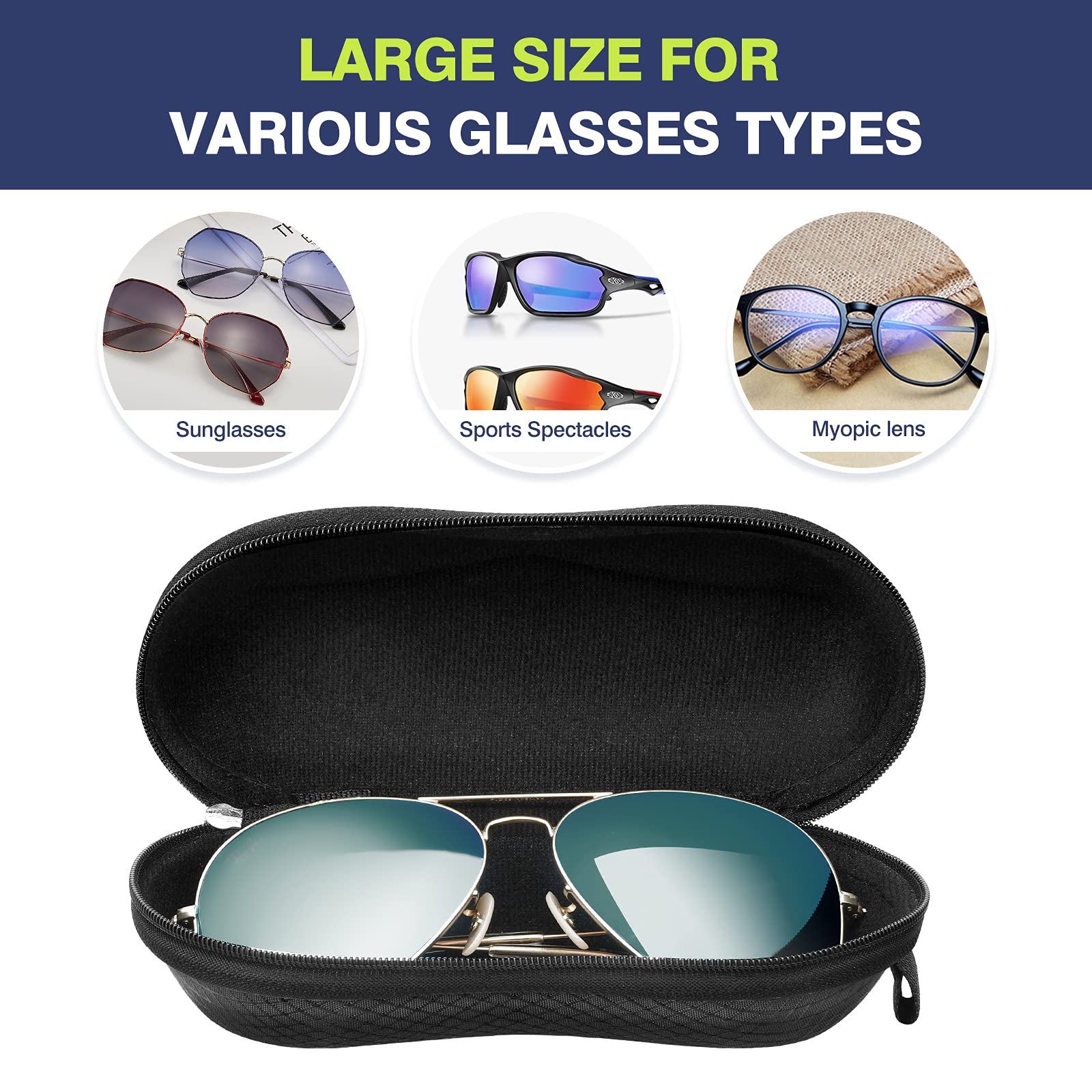 Foto 4 pulgar | Funda Para Gafas De Sol Moko Eva, Carcasa Semirrígida Con Gancho Y Destornillador - Venta Internacional.