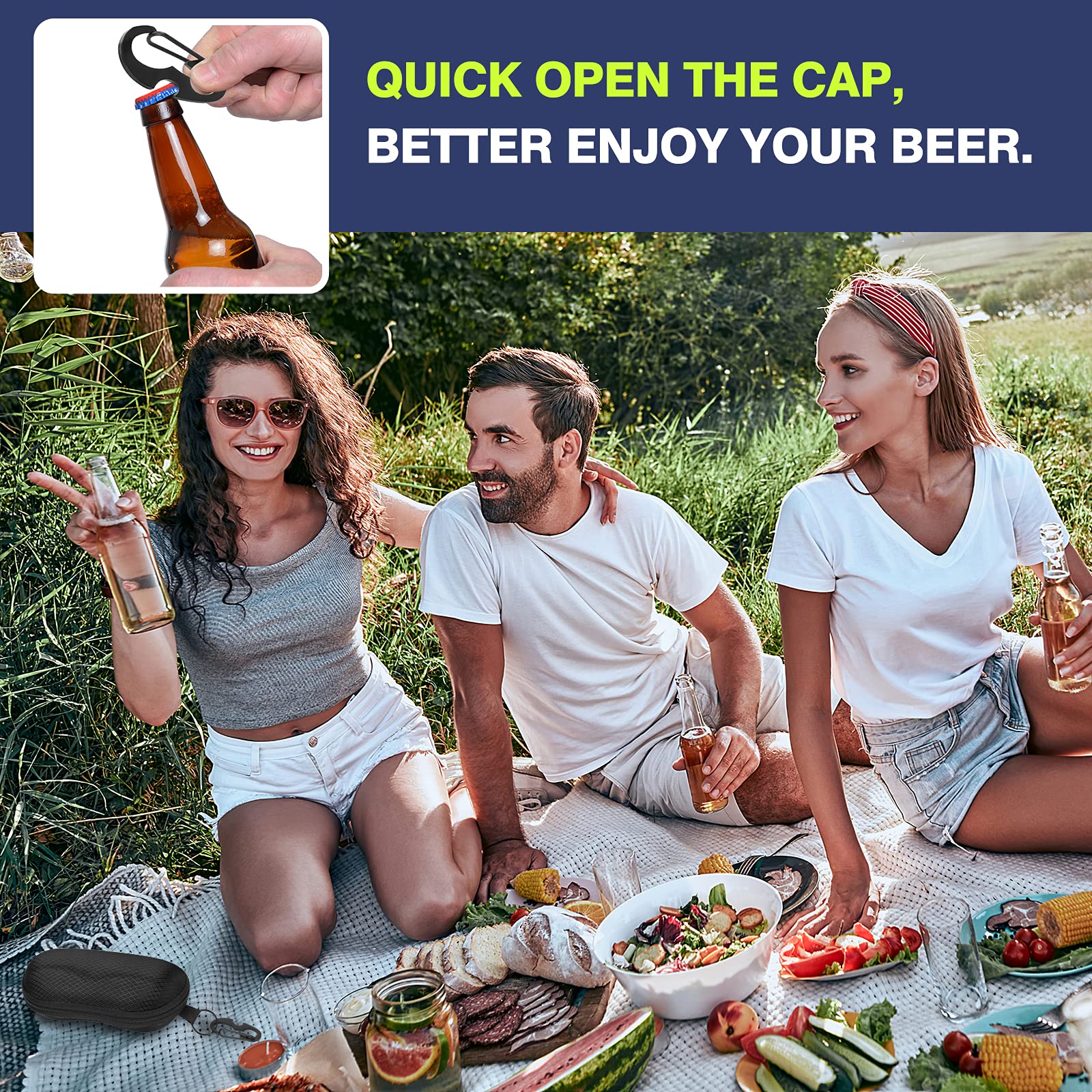 Foto 7 pulgar | Funda Para Gafas De Sol Moko Eva, Carcasa Semirrígida Con Gancho Y Destornillador - Venta Internacional.