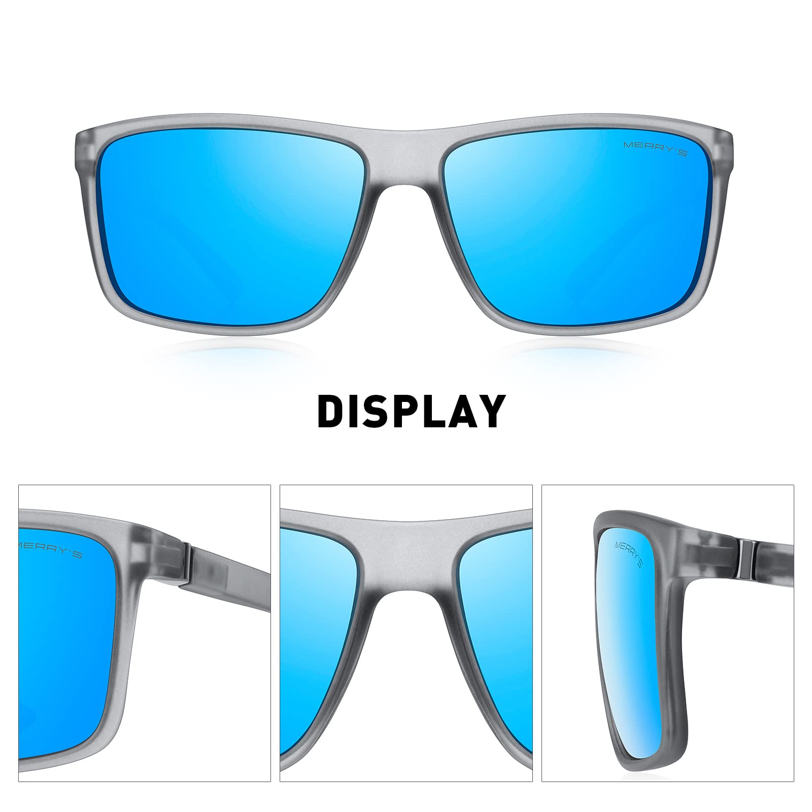 Foto 4 pulgar | Gafas De Sol Merry's Rectangulares Polarizadas Uv400 S8225 Para Hombre Y Mujer - Venta Internacional.
