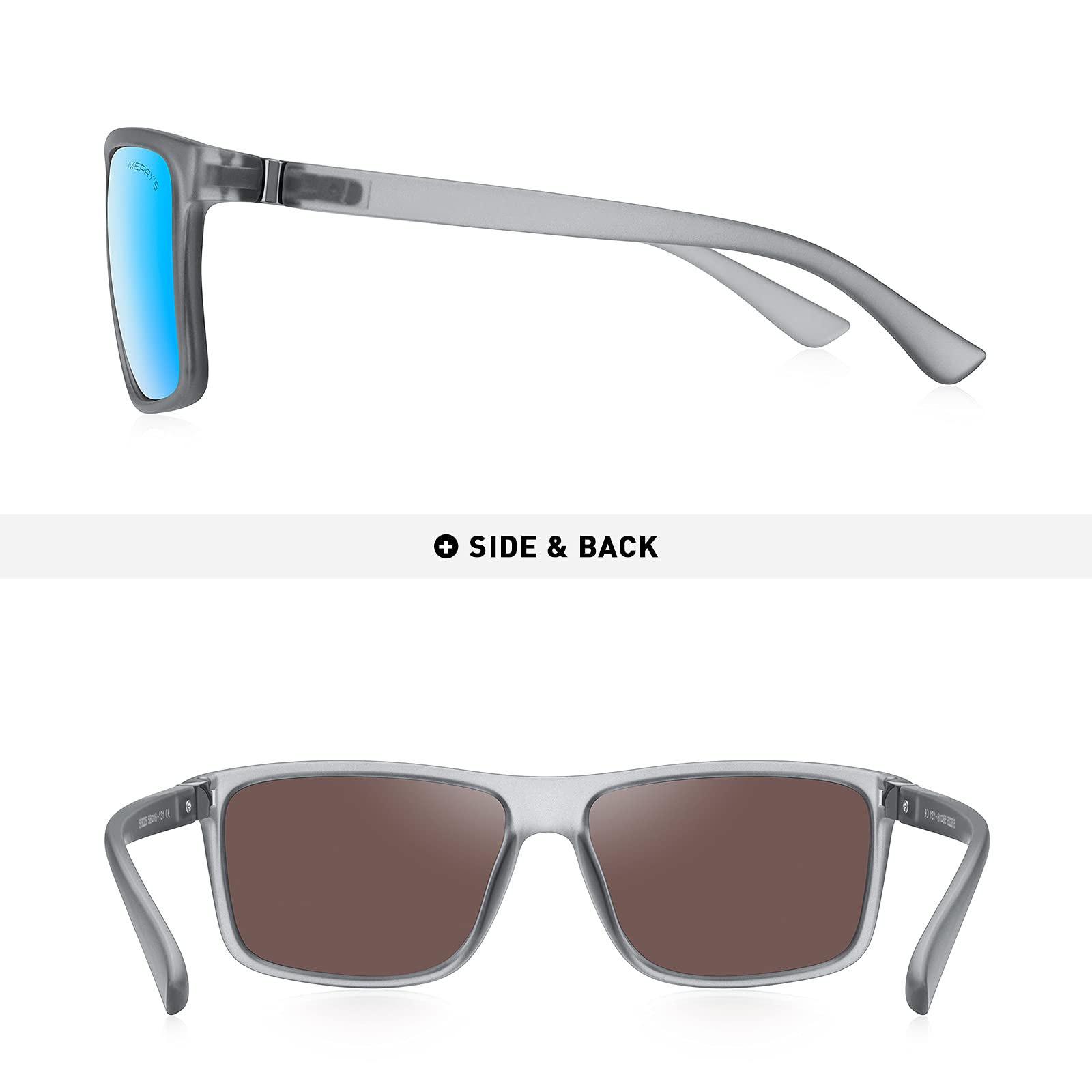 Foto 5 pulgar | Gafas De Sol Merry's Rectangulares Polarizadas Uv400 S8225 Para Hombre Y Mujer - Venta Internacional.