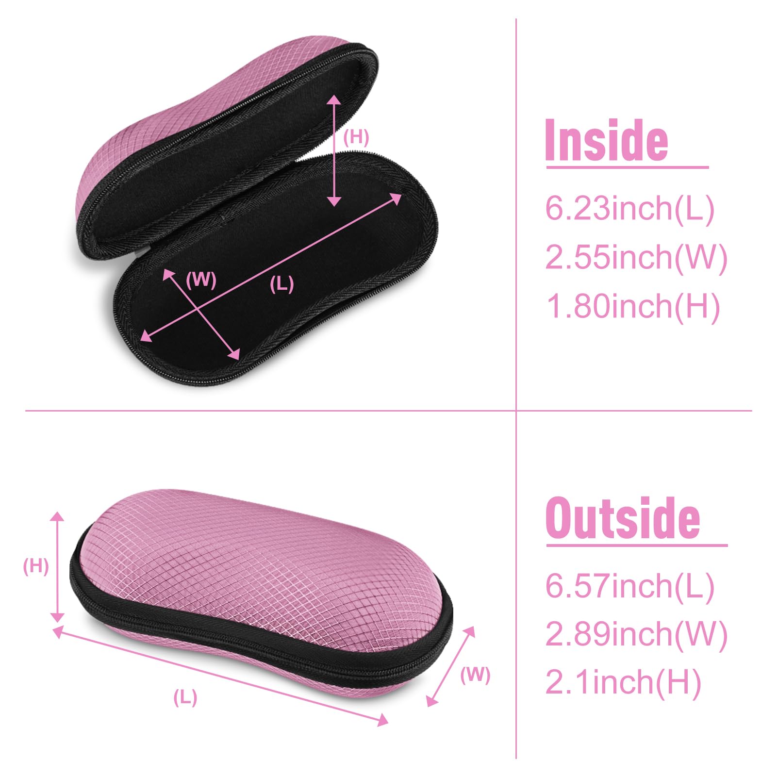 Foto 4 pulgar | Funda Para Gafas De Sol Fintie Hard Eva Shell A Prueba De Golpes, Rosa - Venta Internacional.