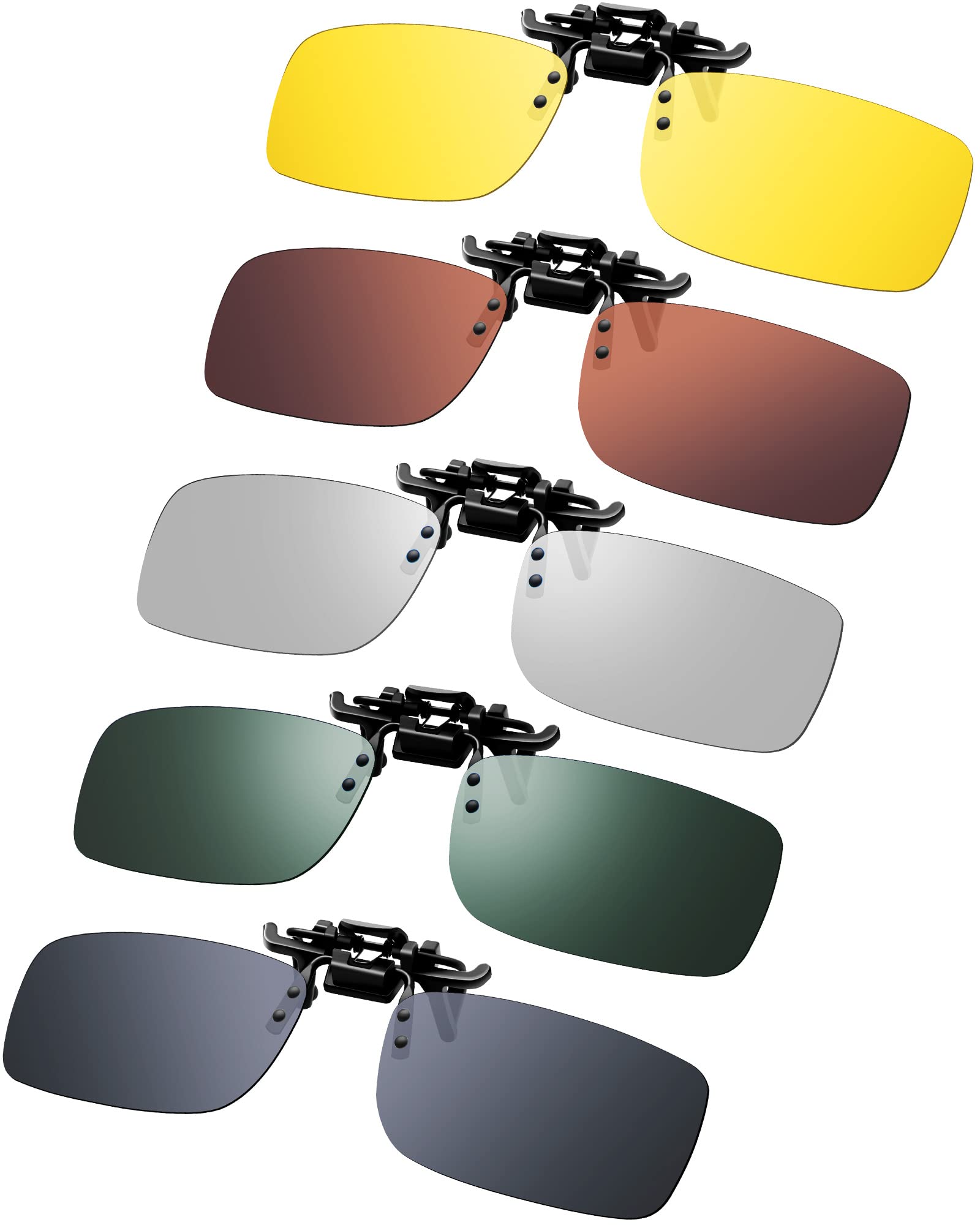 Gafas De Sol Frienda Con Clip, Polarizadas, 5 Pares, Antideslumbrantes - Venta Internacional.