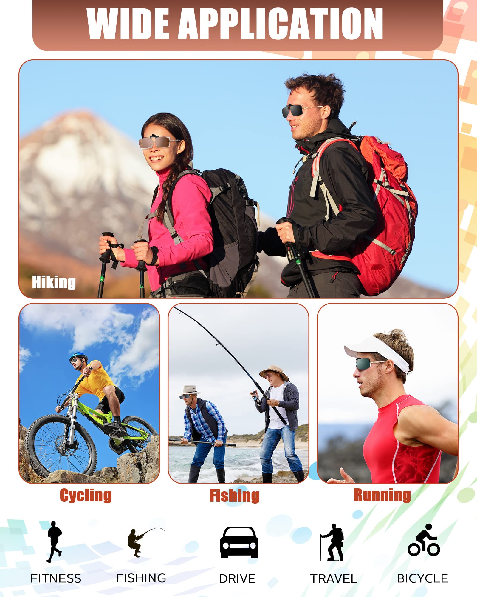 Foto 6 pulgar | Gafas De Sol Frienda Con Clip, Polarizadas, 5 Pares, Antideslumbrantes - Venta Internacional.