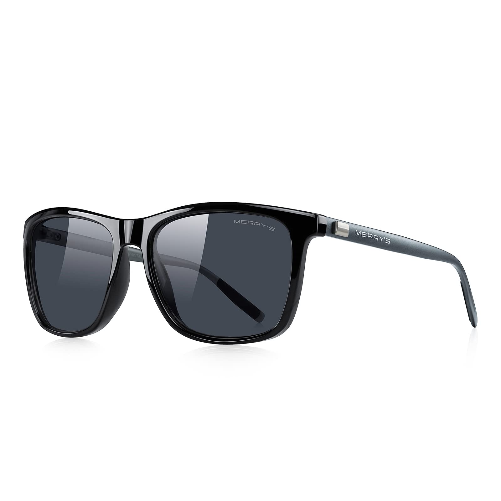 Foto 2 pulgar | Gafas De Sol Merry's Unisex De Aluminio Polarizado S8286 Negras De 56 Mm - Venta Internacional.