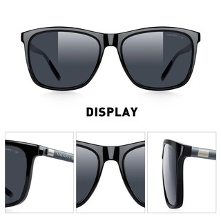 Foto 3 | Gafas De Sol Merry's Unisex De Aluminio Polarizado S8286 Negras De 56 Mm - Venta Internacional.