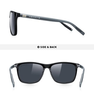 Foto 4 | Gafas De Sol Merry's Unisex De Aluminio Polarizado S8286 Negras De 56 Mm - Venta Internacional.