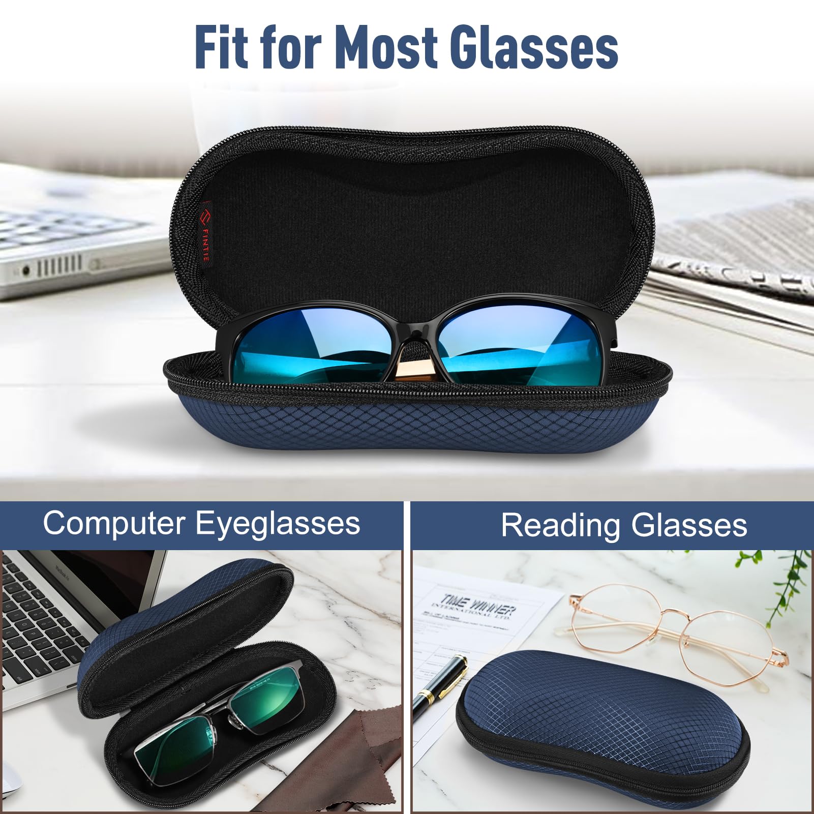 Foto 4 pulgar | Funda Para Gafas De Sol Fintie Hard Eva Shell A Prueba De Golpes, Color Azul Oscuro - Venta Internacional.